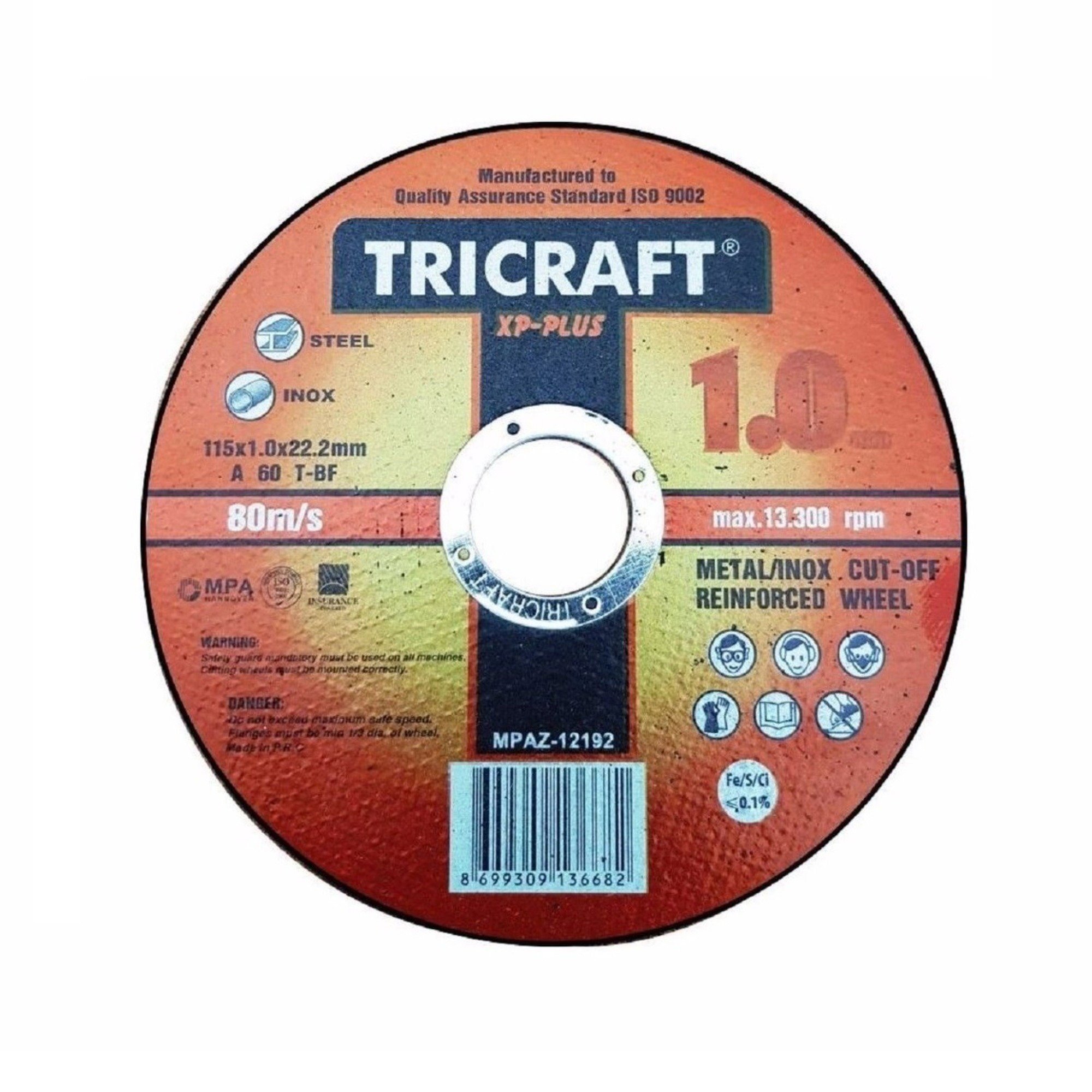 TRICRAFT İNOX KESİCİ 115x1.0x22 KOD:3301