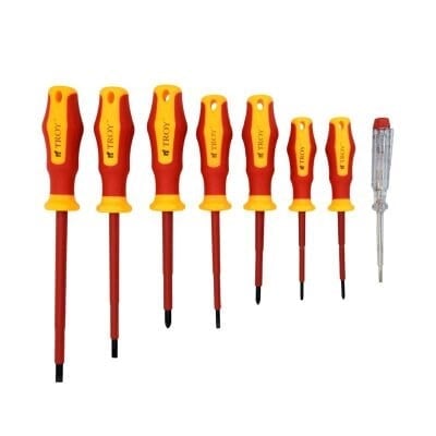 TROY 22311 VDE İzoleli Tornavida Seti, 8 Parça