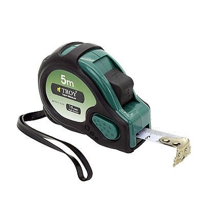 TROY 23126 Stoperli Şerit Metre (5mx19mm) Mıknatıslı