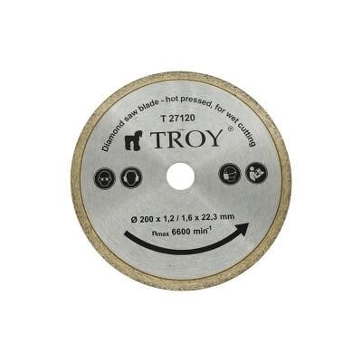 TROY 27120 Mermer Porselen Kesici Elmas Testere, 200mm