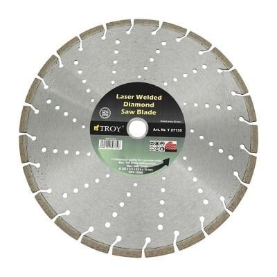 TROY 27135 Elmas Kesici Disk, Beton, Kuru Kesim , 350mm