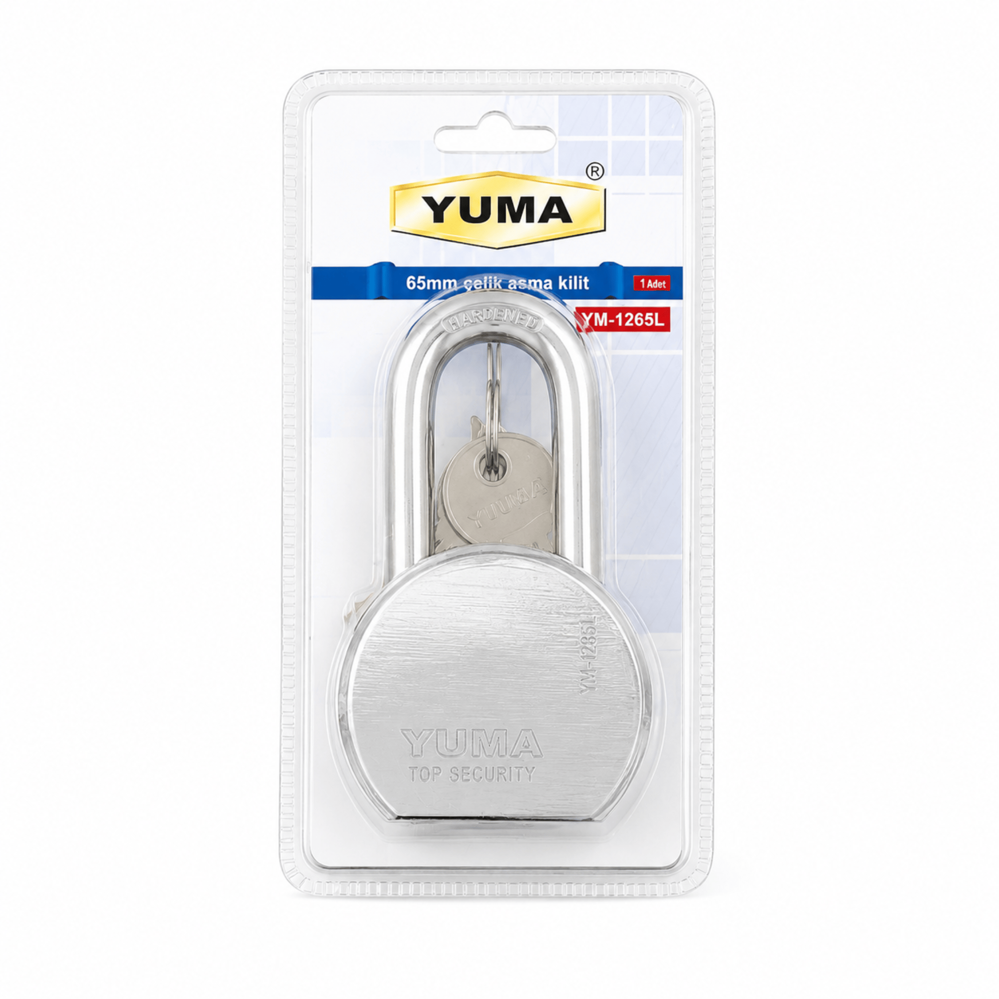 YUMA ÇELİK ASMA KİLİT UZUN 65 MM 1265L