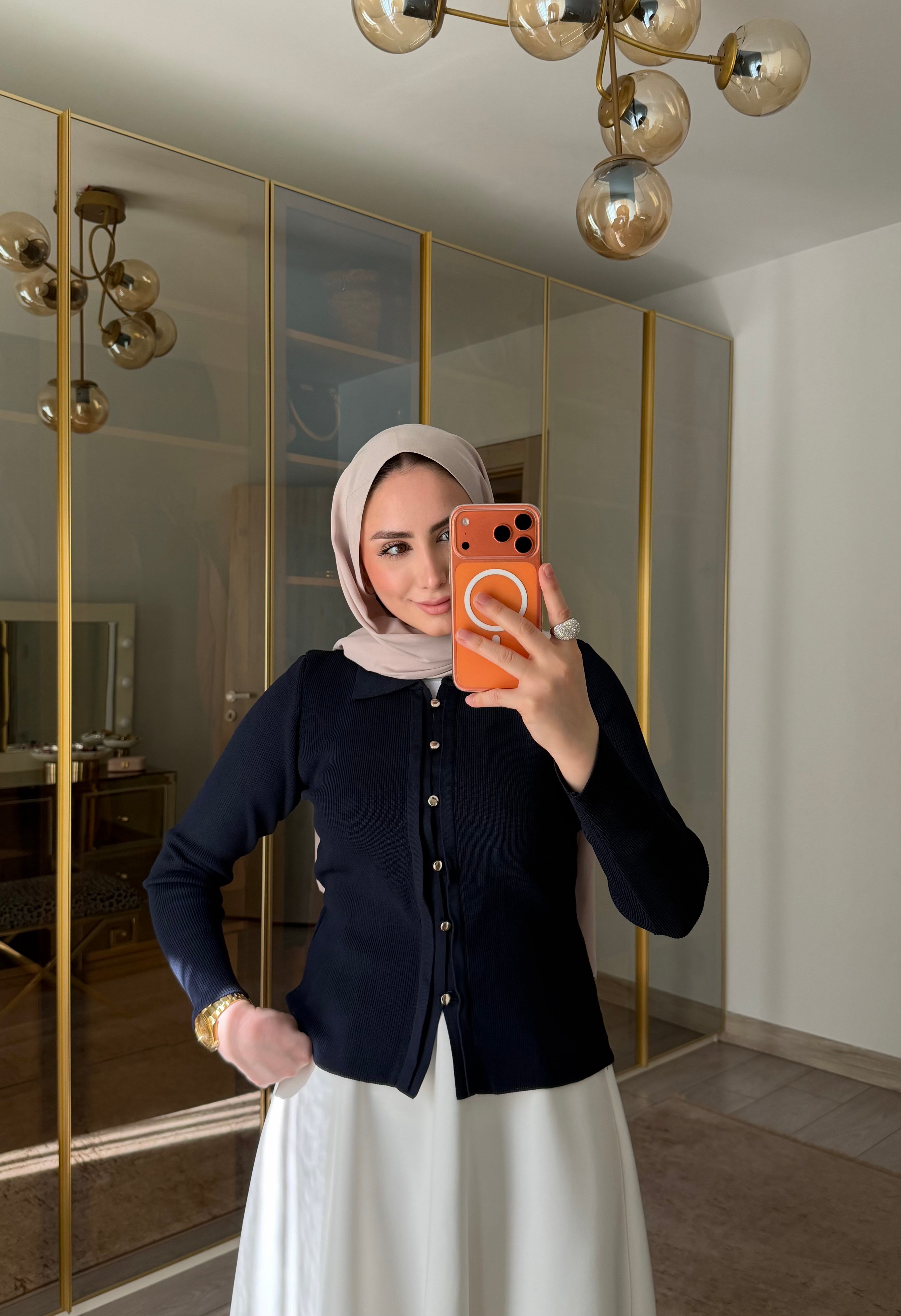 BASIC DÜĞMELİ ÇELİK ÖRME HIRKA LACİVERT 