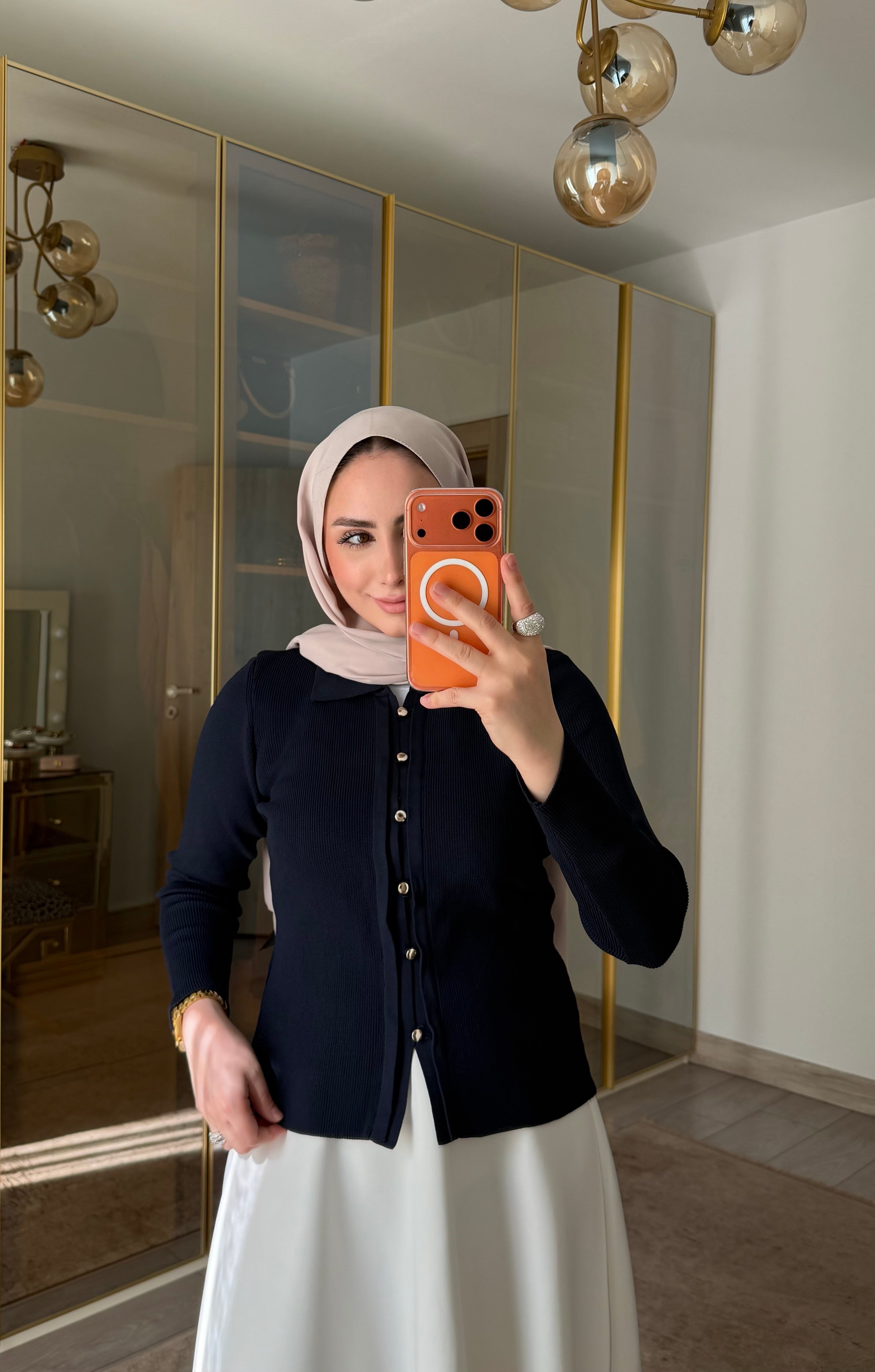 BASIC DÜĞMELİ ÇELİK ÖRME HIRKA LACİVERT 