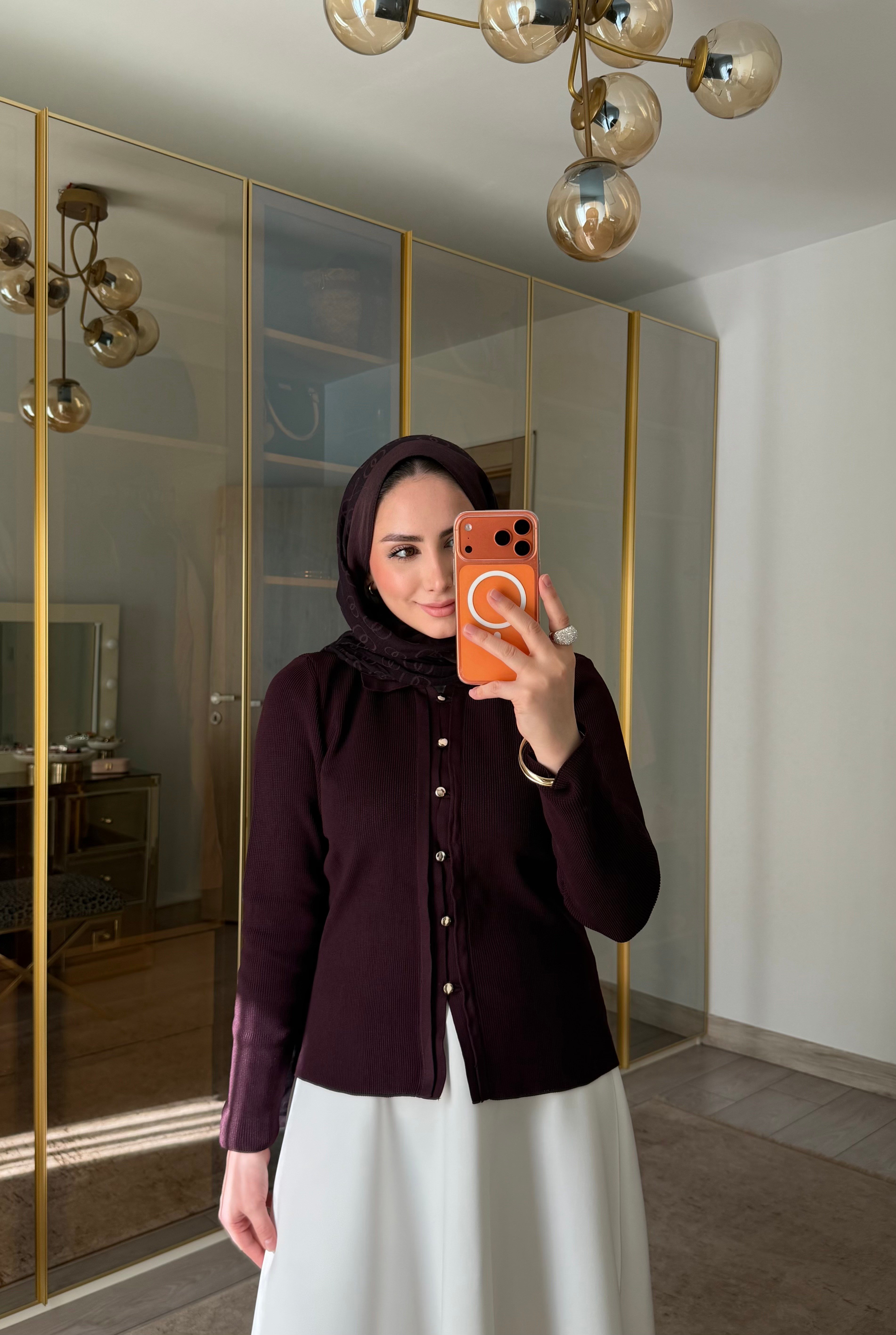 BASIC DÜĞMELİ ÇELİK ÖRME HIRKA MÜRDÜM