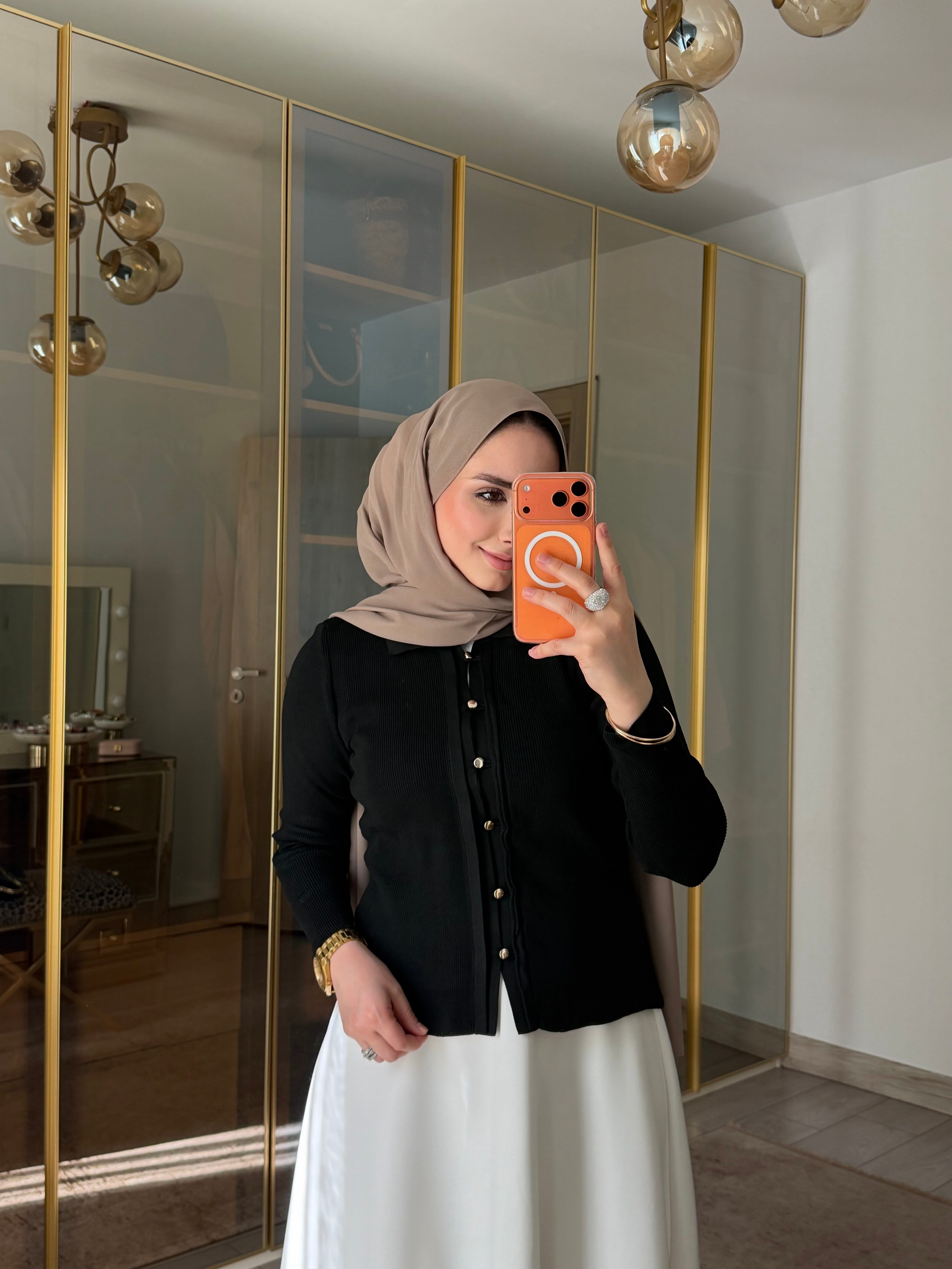BASIC DÜĞMELİ ÇELİK ÖRME HIRKA SİYAH