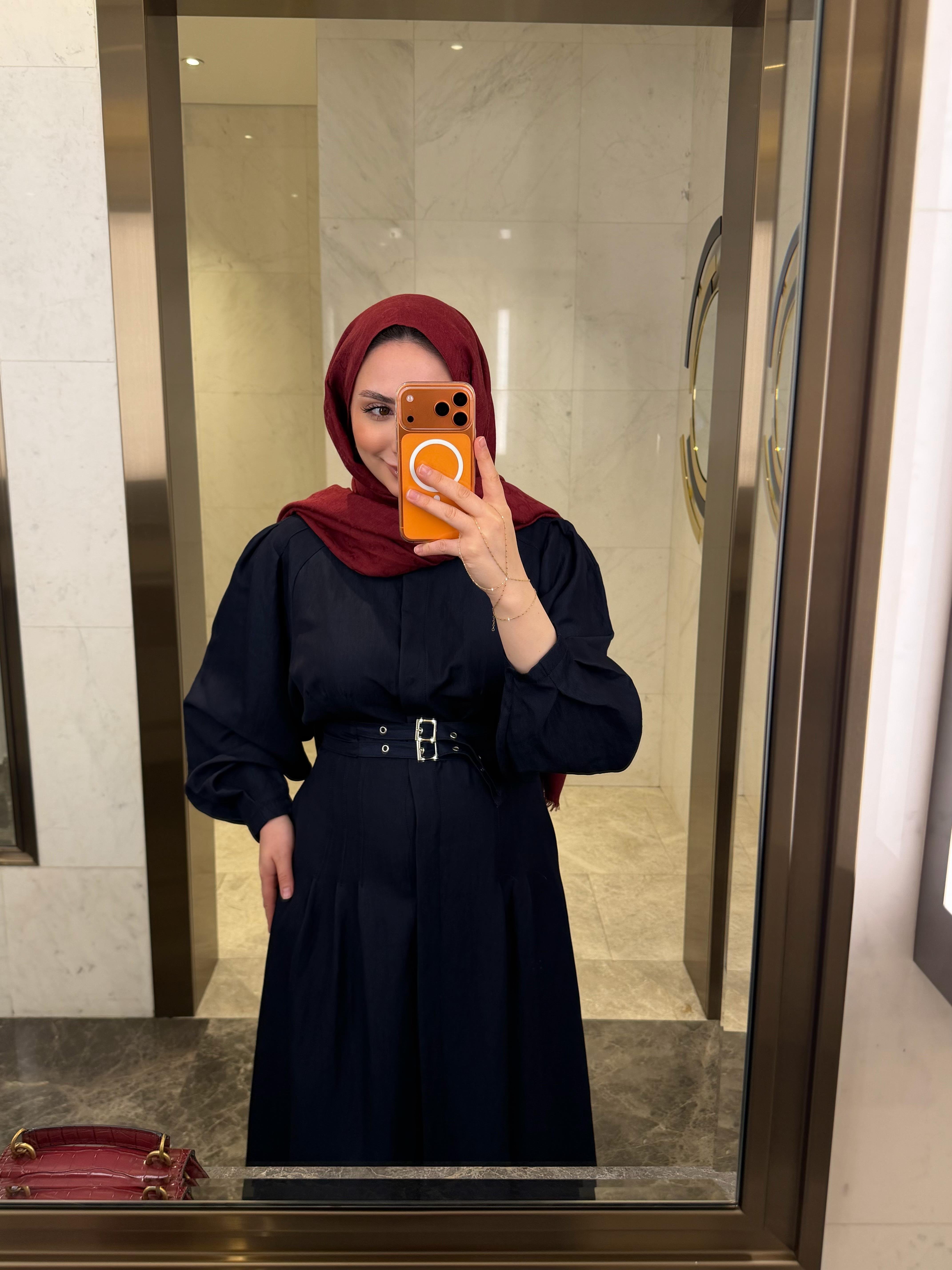 CİFT KEMERLİ MASSİMO ELBİSE 