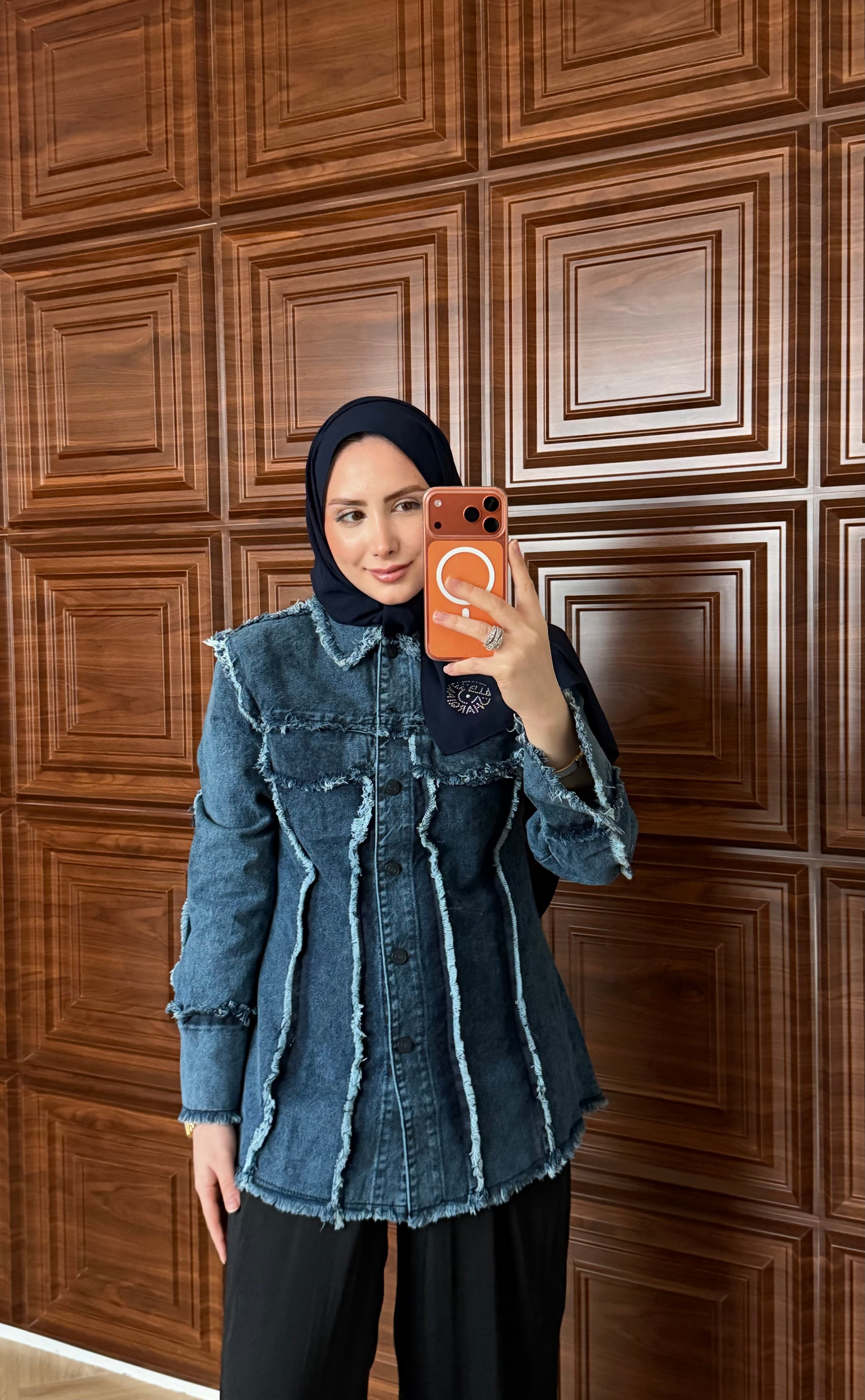 CONTRAST PÜSKÜLLÜ KOT CEKET LACİVERT