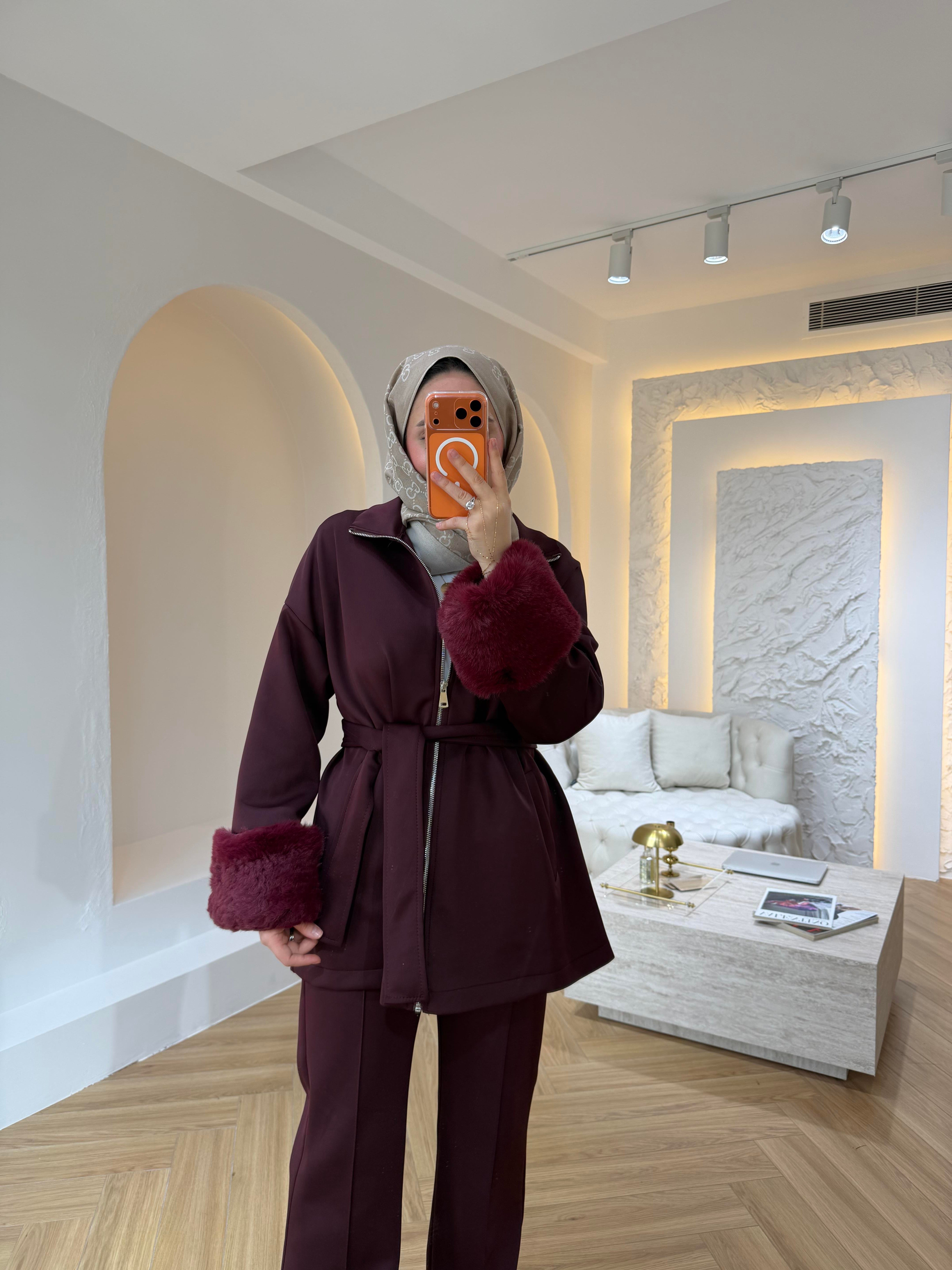 COZY KOLU KÜRKLÜ SCUBA TAKIM