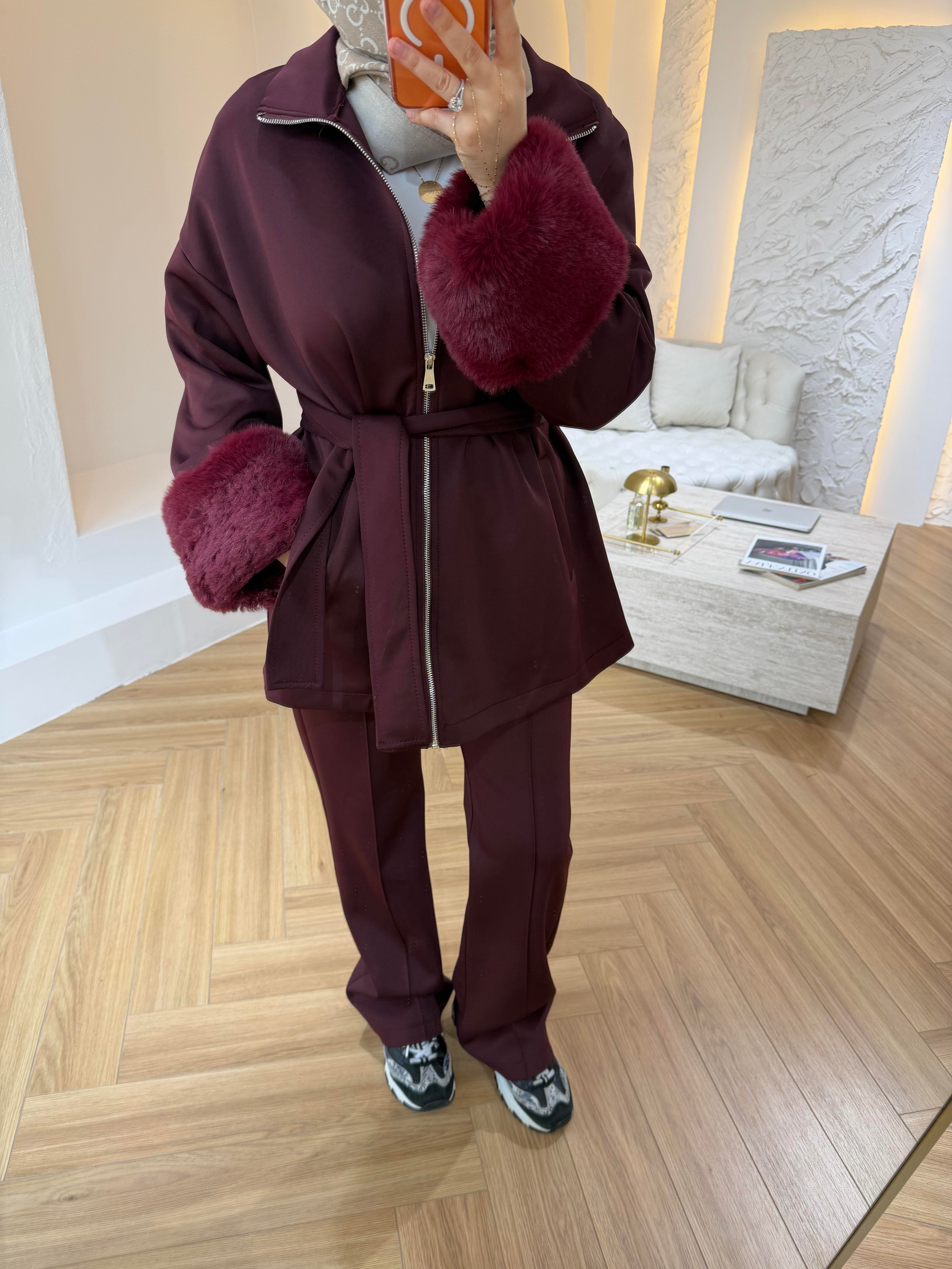 COZY KOLU KÜRKLÜ SCUBA TAKIM
