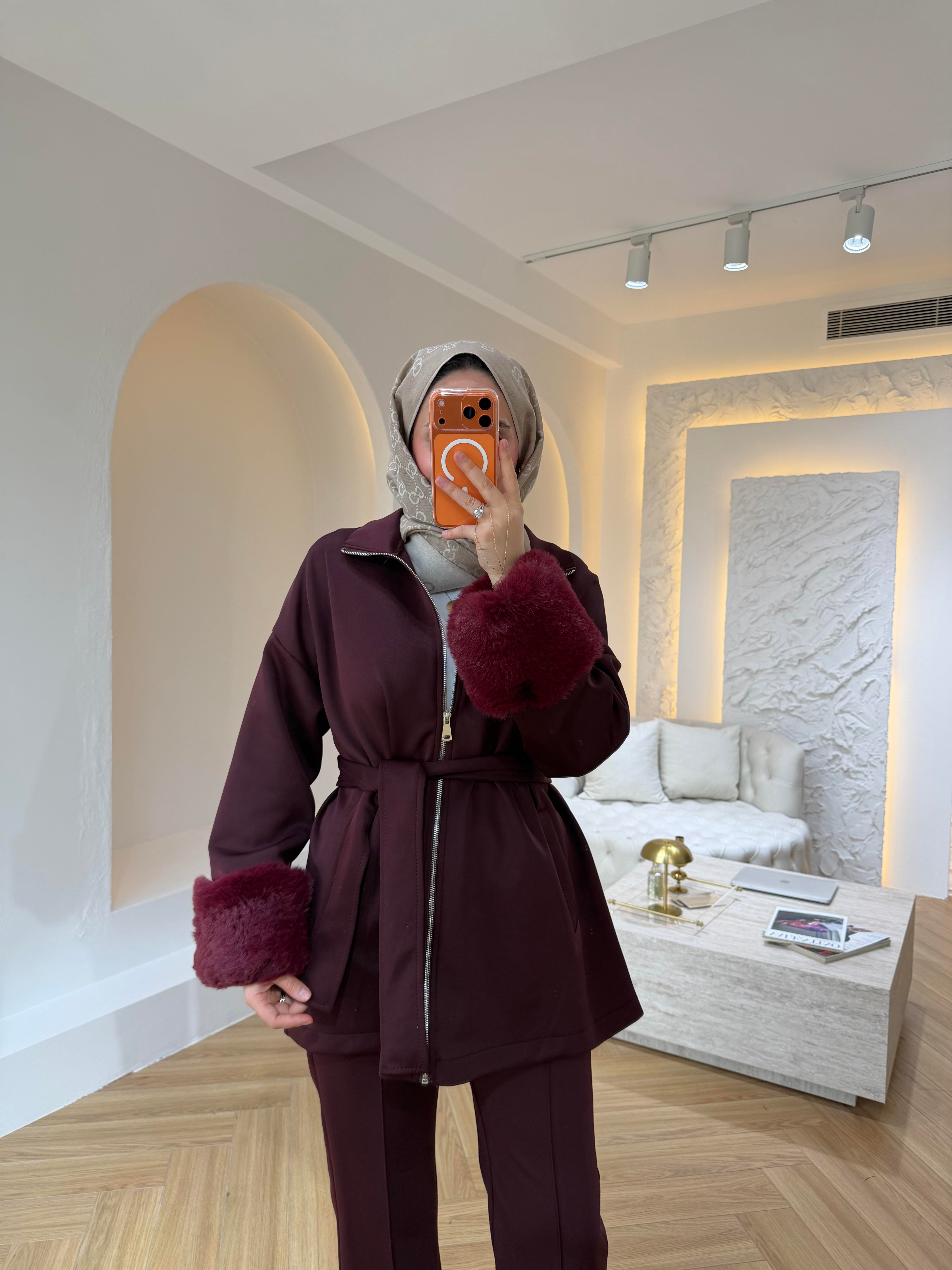 COZY KOLU KÜRKLÜ SCUBA TAKIM
