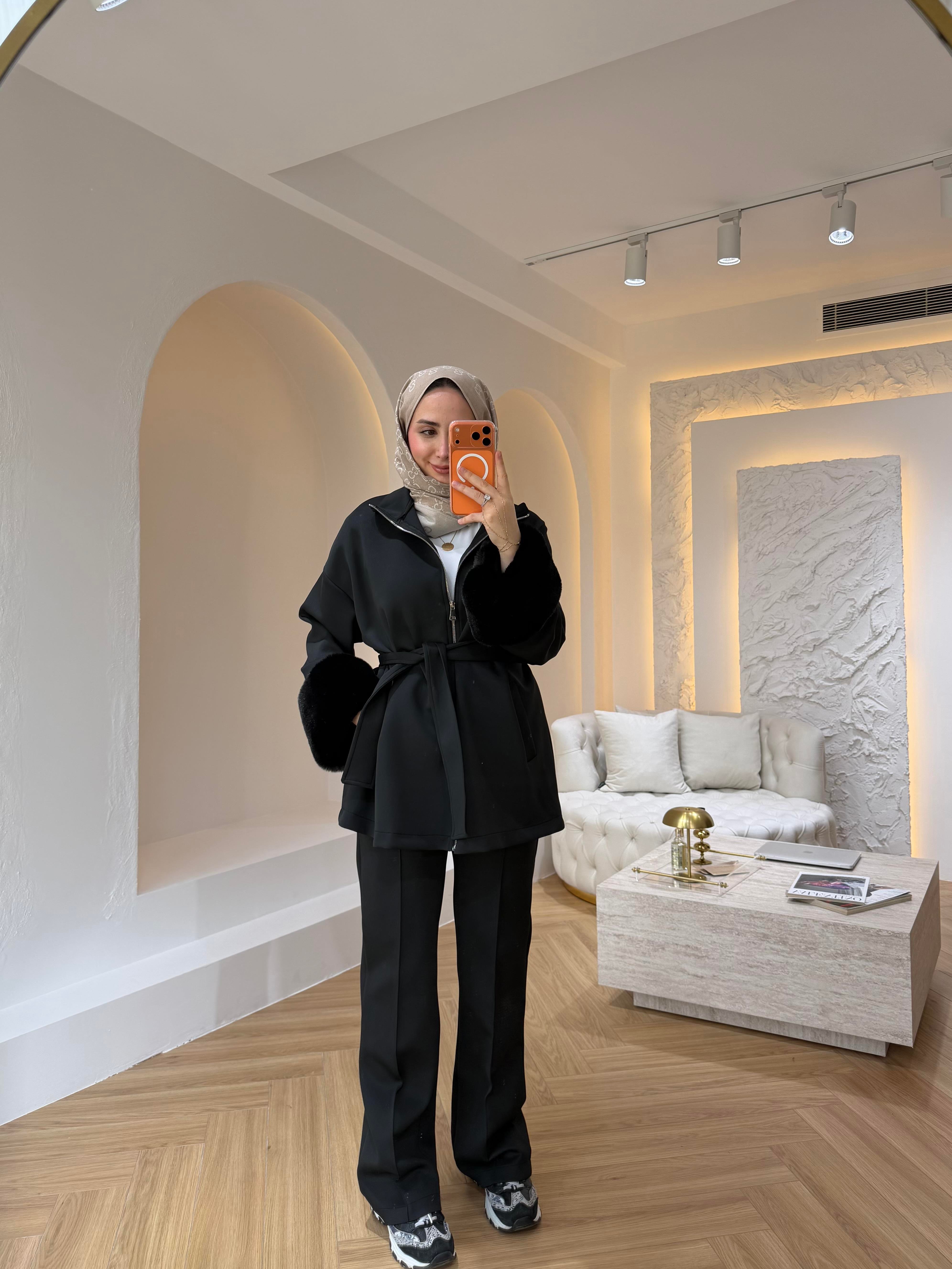 COZY KOLU KÜRKLÜ SCUBA TAKIM
