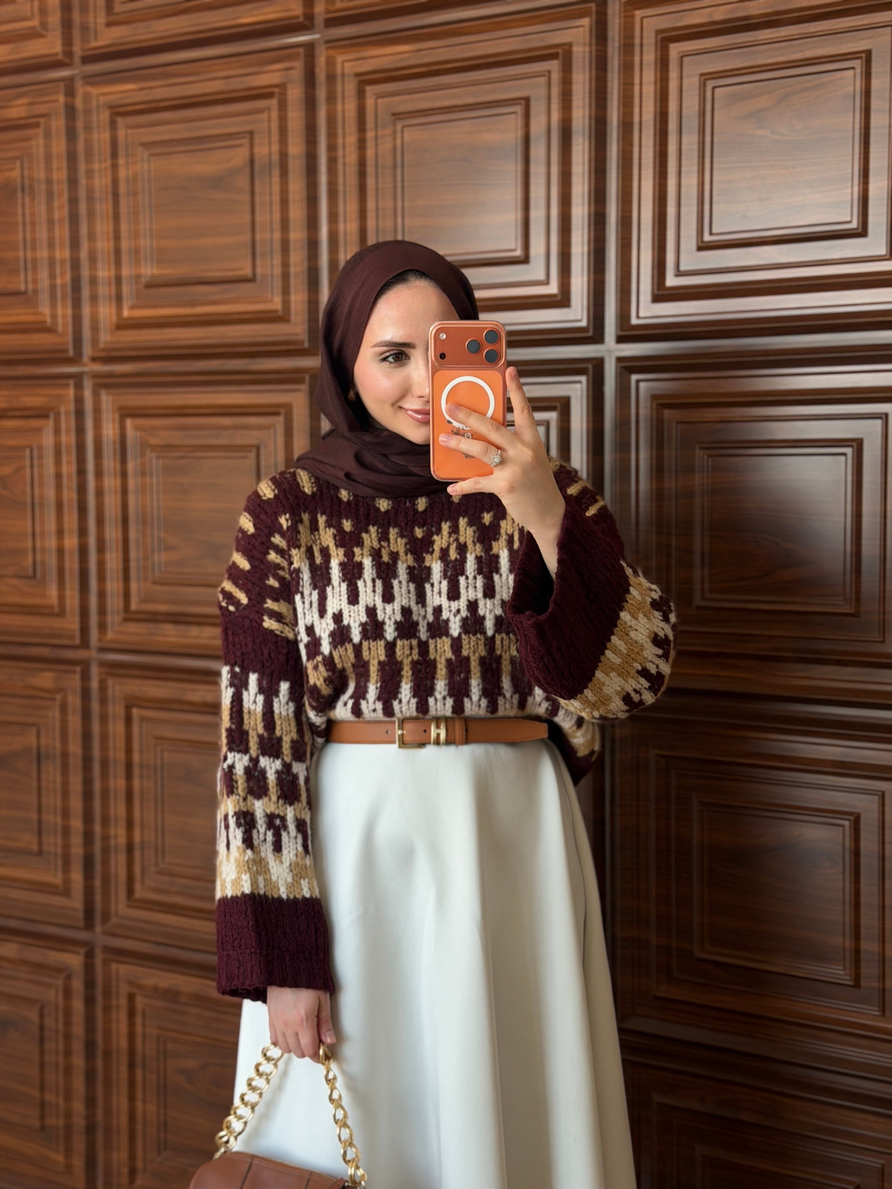DESENLİ KAZAK BORDO