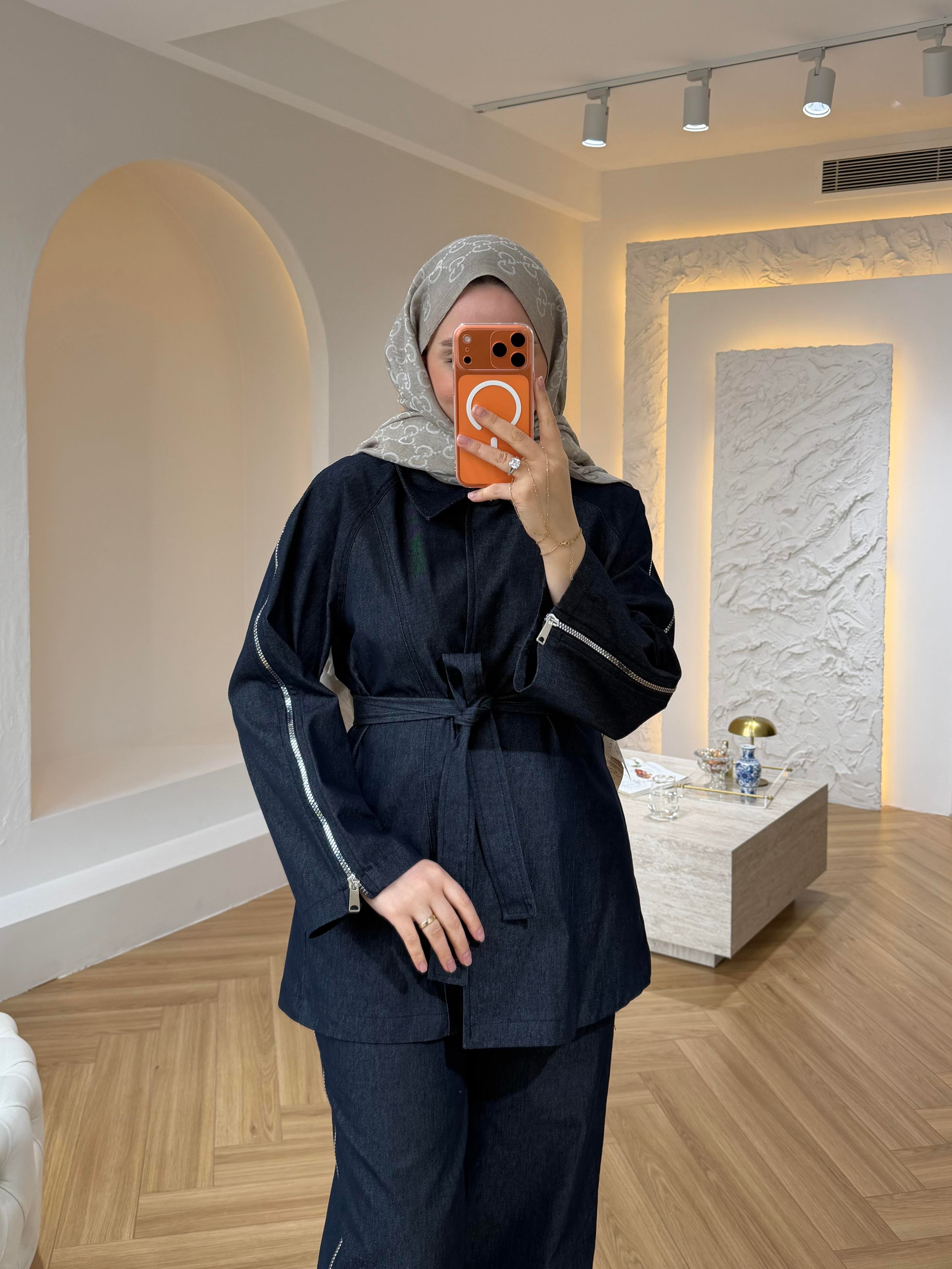EVA FERMUAR DETAYLI KOT TAKIM