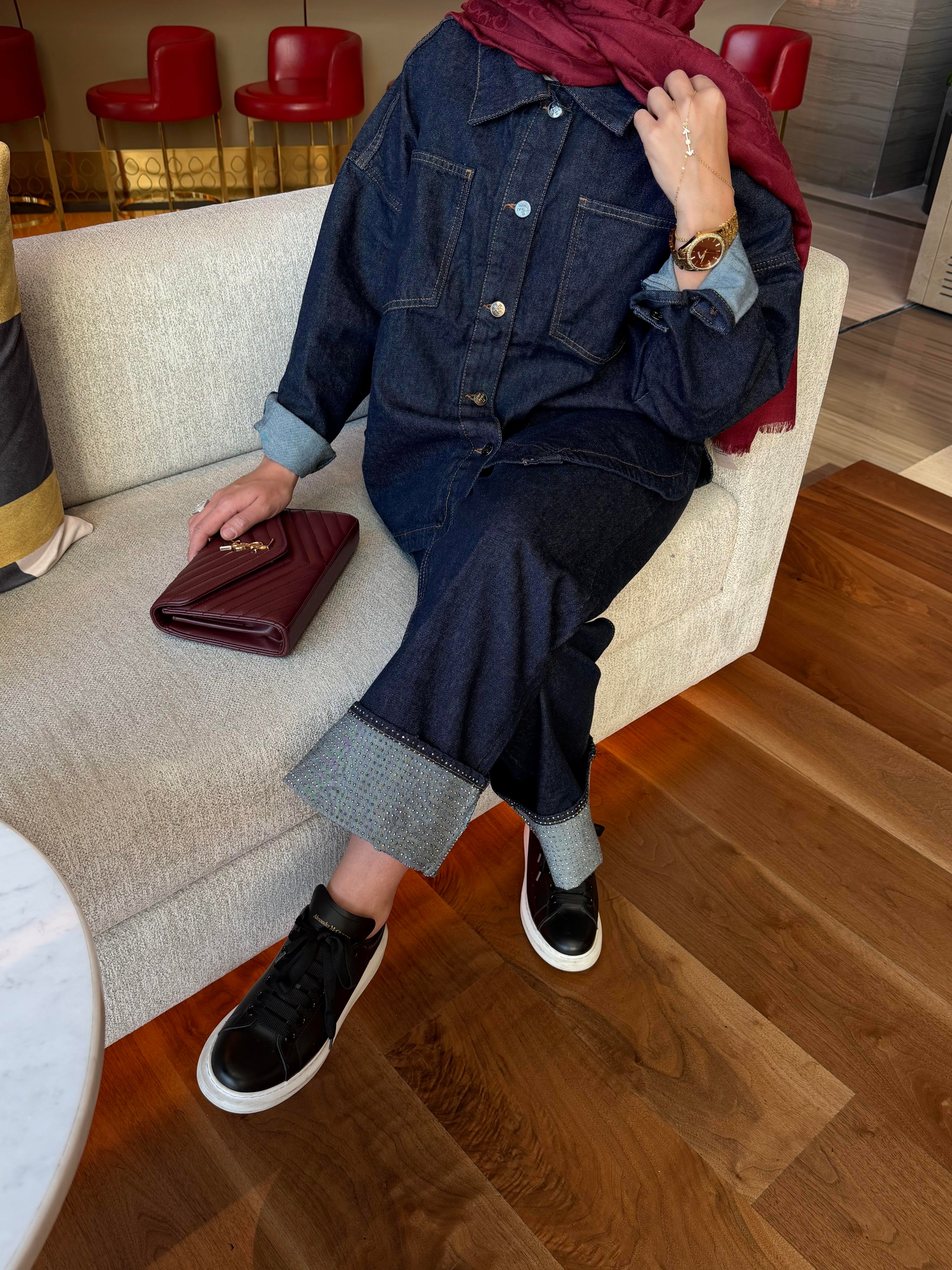 FEMME PANTOLONU TAŞLI DENİM TAKIM