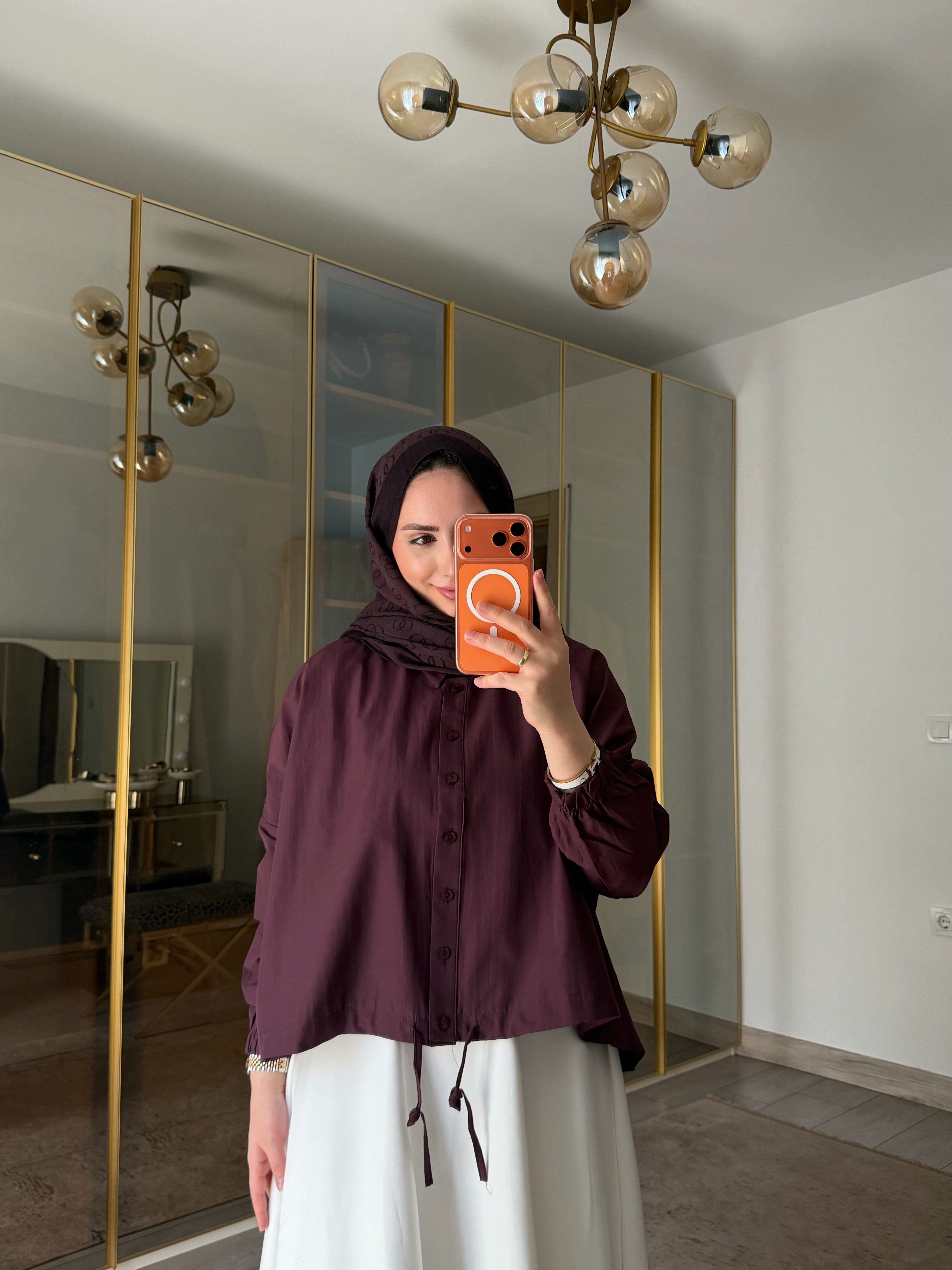 FEZA BOMBER GÖMLEK BORDO