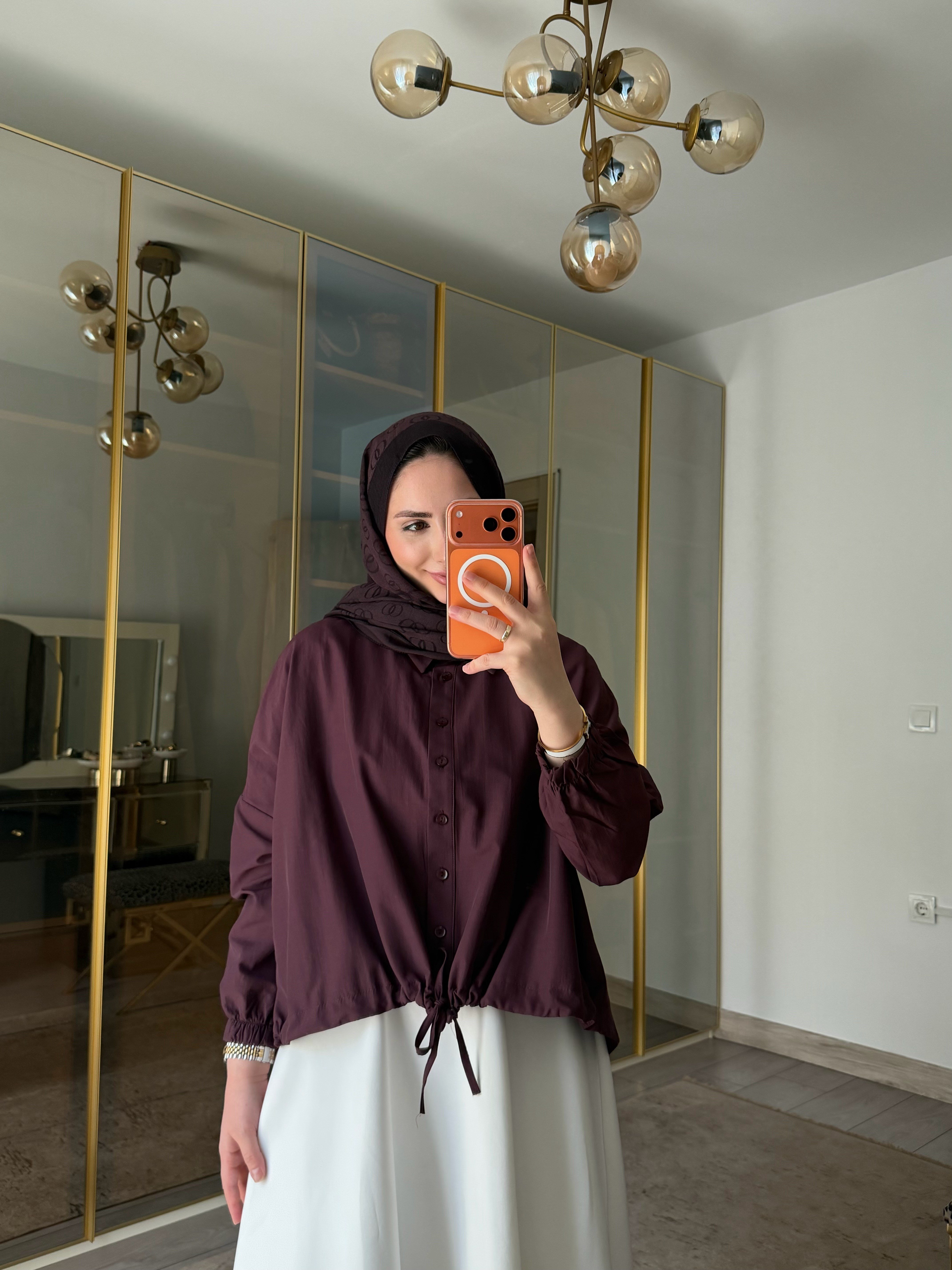 FEZA BOMBER GÖMLEK BORDO