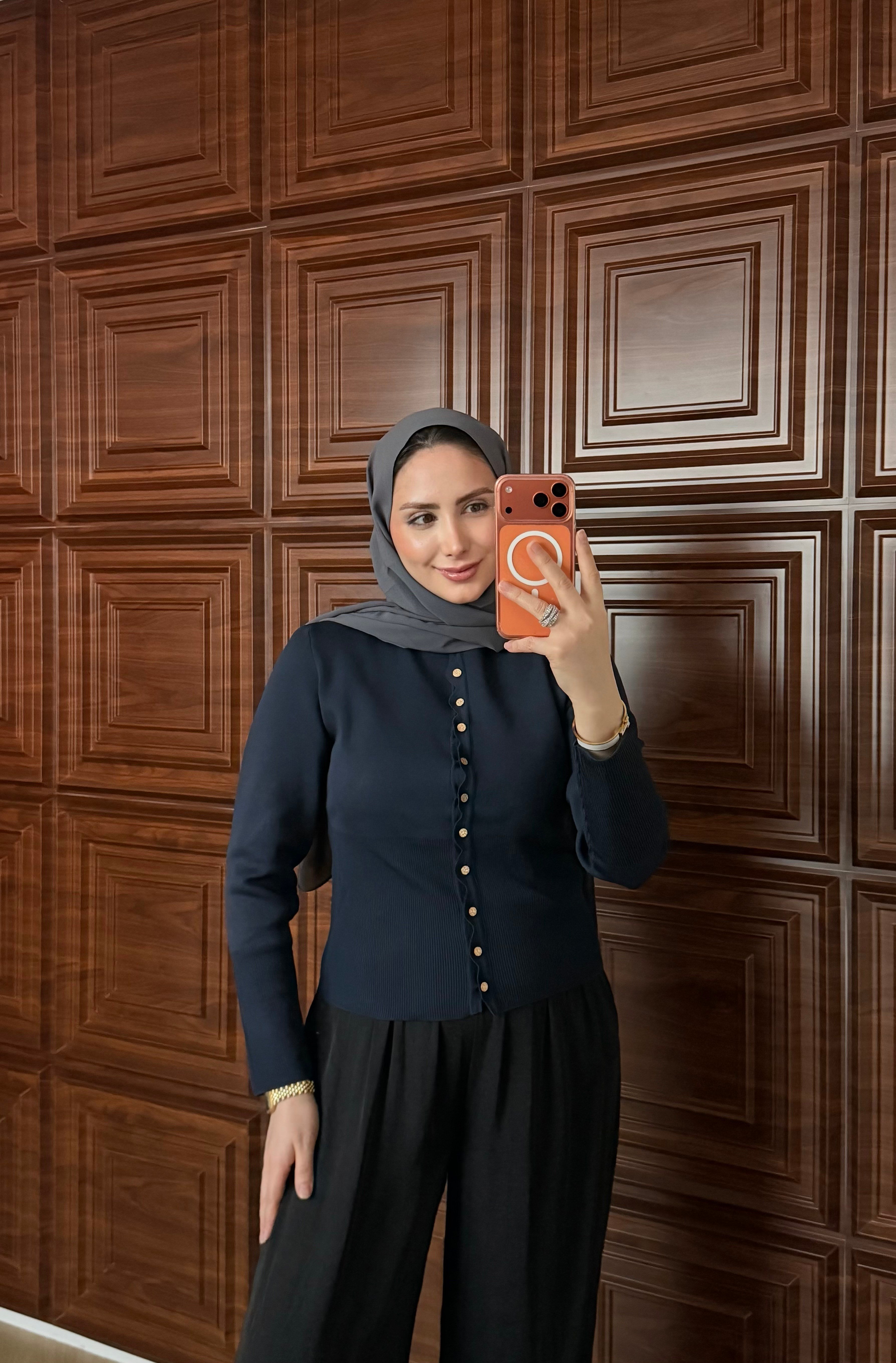 FLOWER MERSERİZE HIRKA LACİVERT