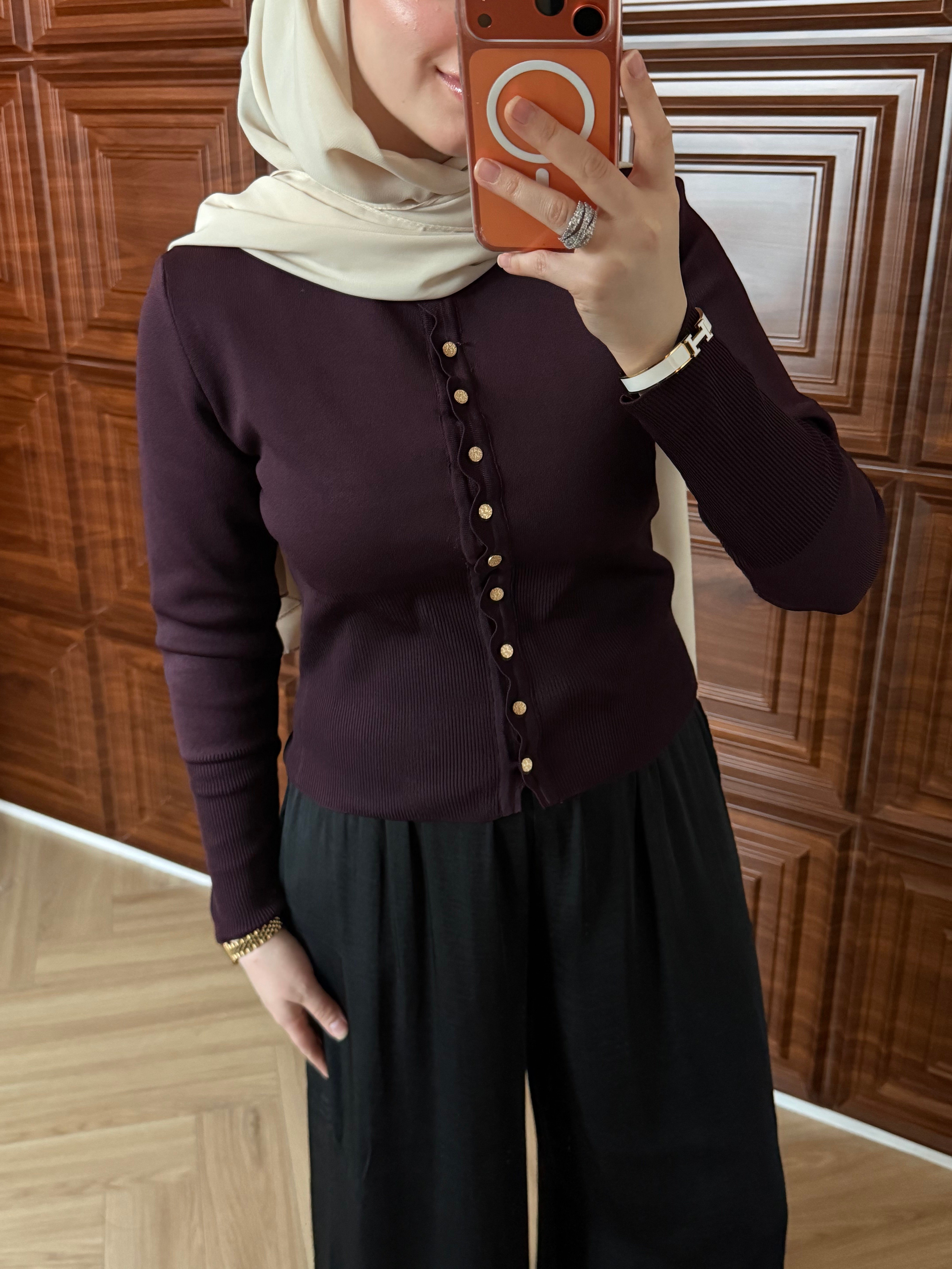 FLOWER MERSERİZE HIRKA MÜRDÜM