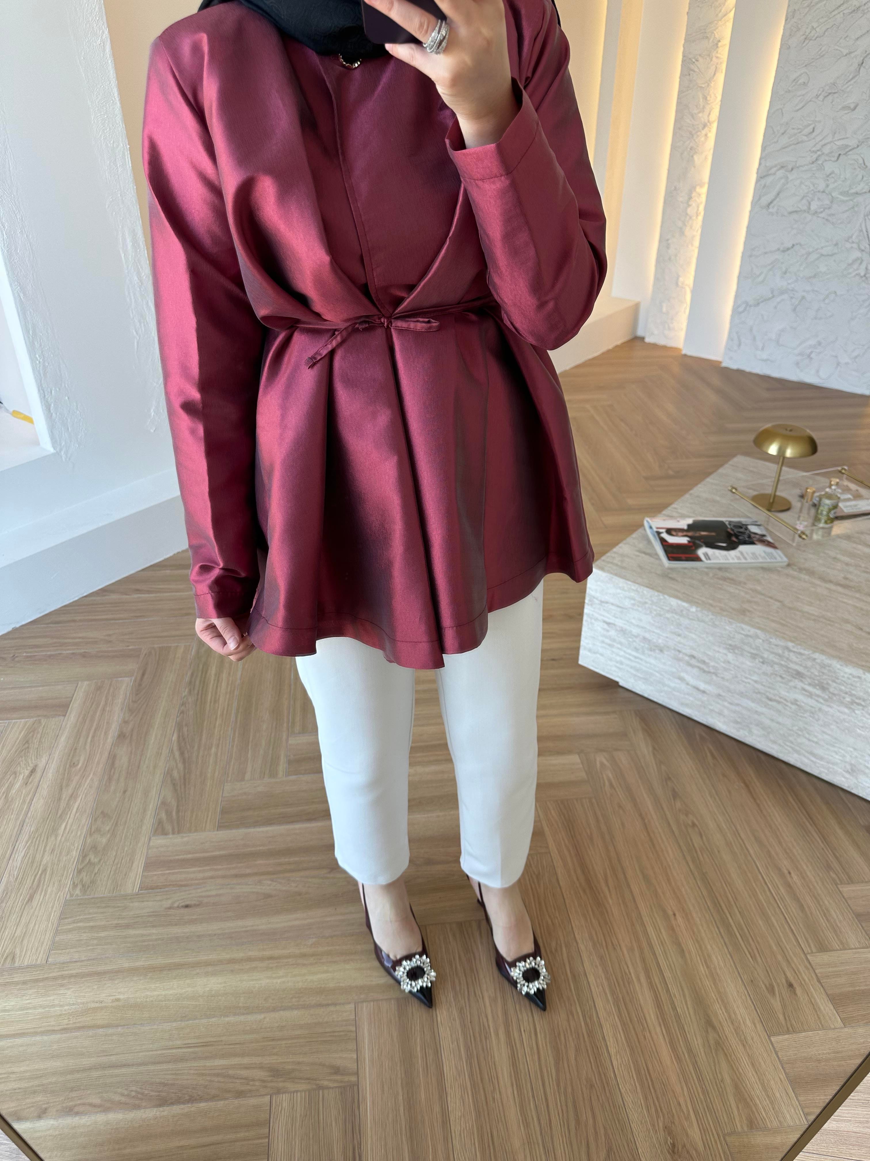 GOLDEN TASARIM TUNİK BORDO