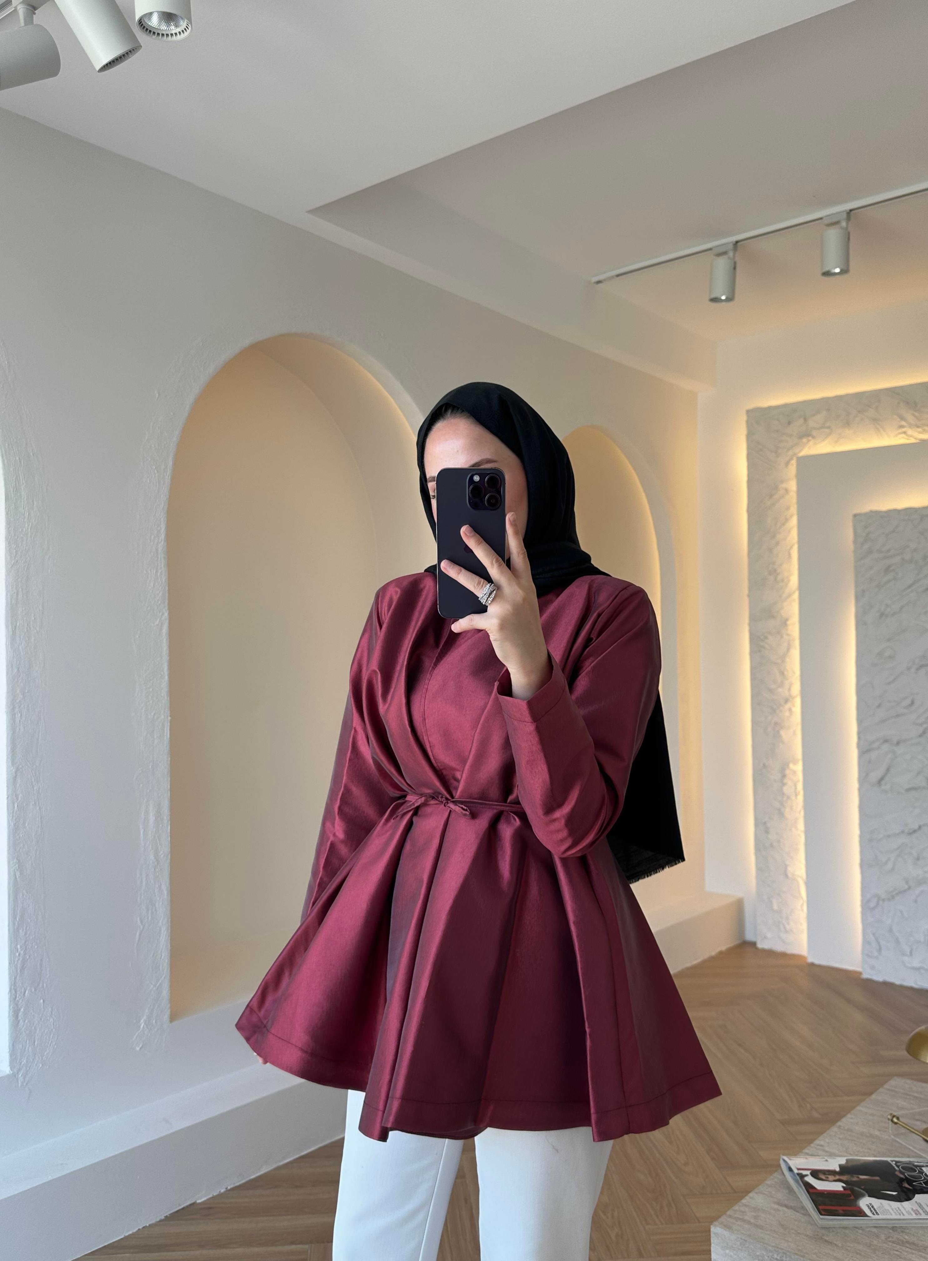 GOLDEN TASARIM TUNİK BORDO