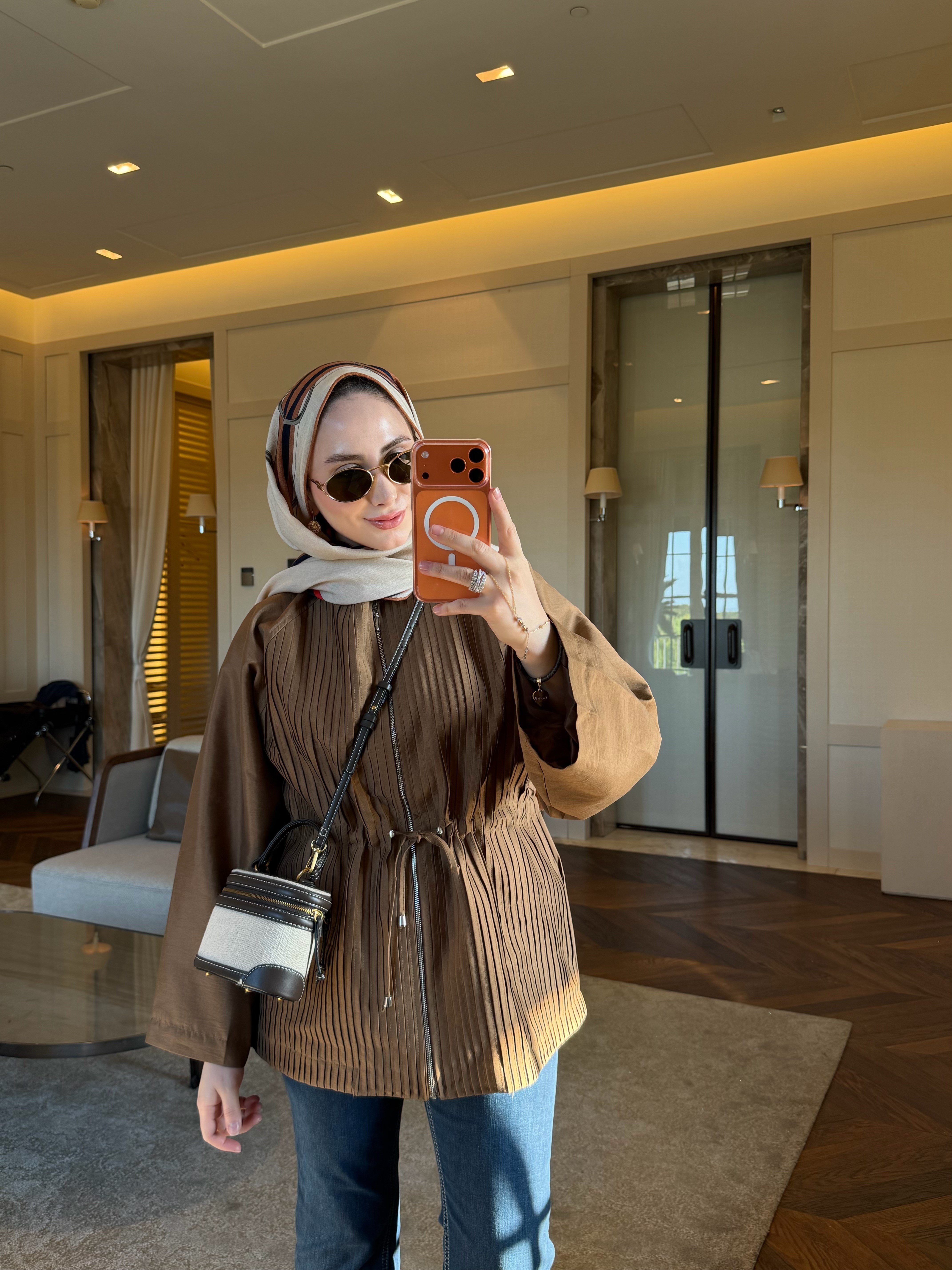 HEQA PİLİ DETAYLI TRENÇ CEKET HAKİ