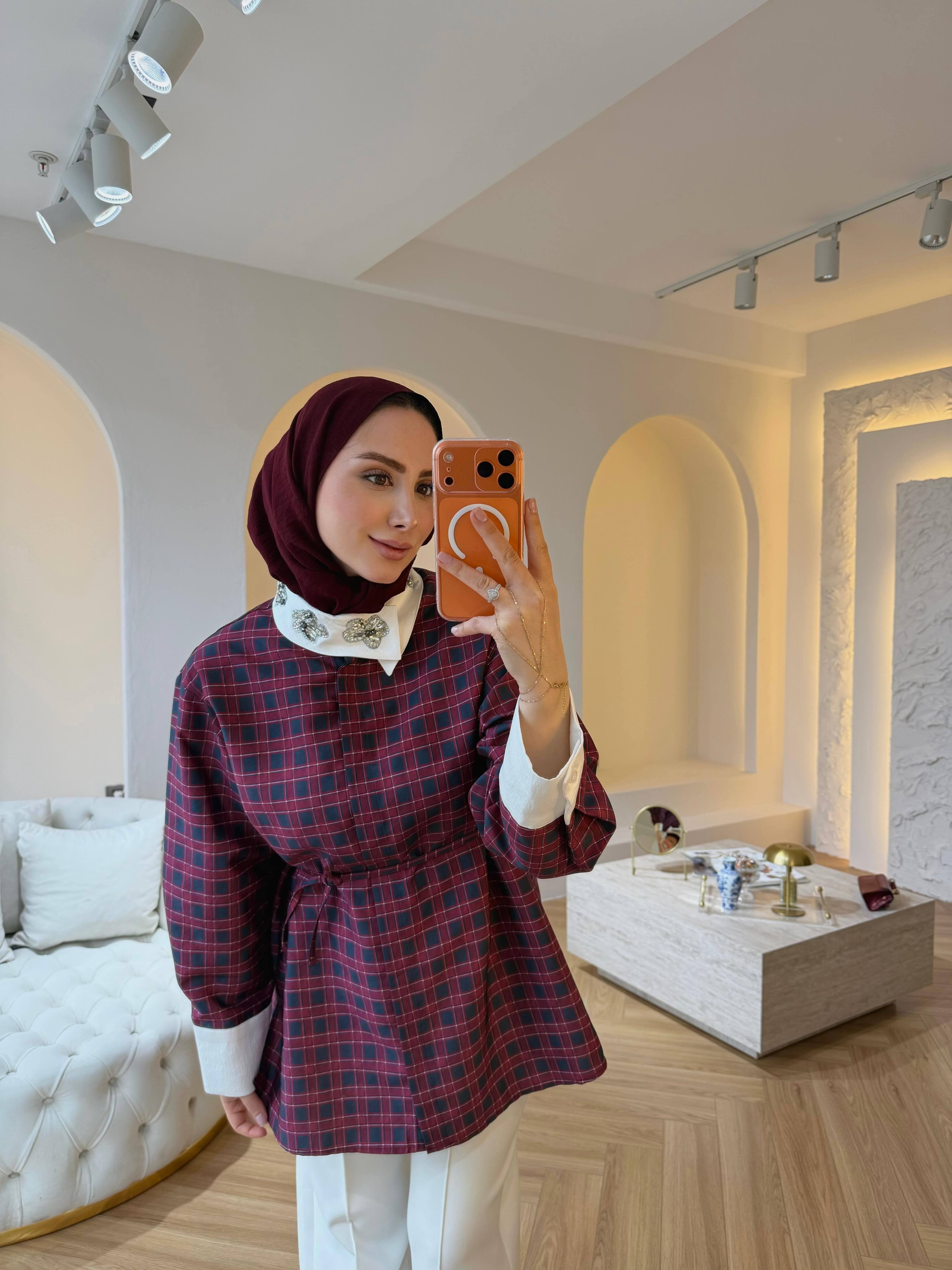 İPKYL TAŞLI EKOSE GÖMLEK 