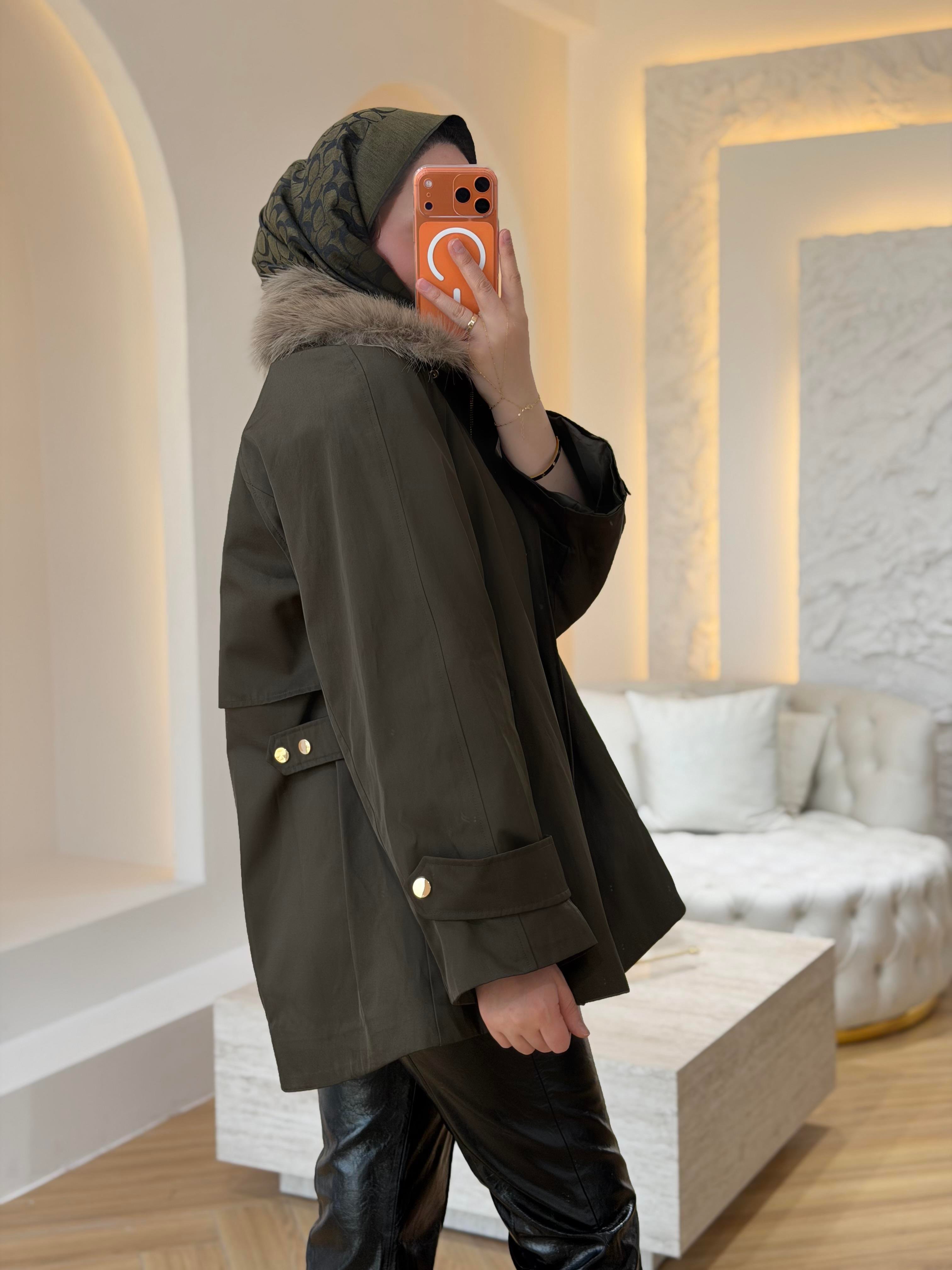 KÜRKLÜ PARKA HAKİ RENK