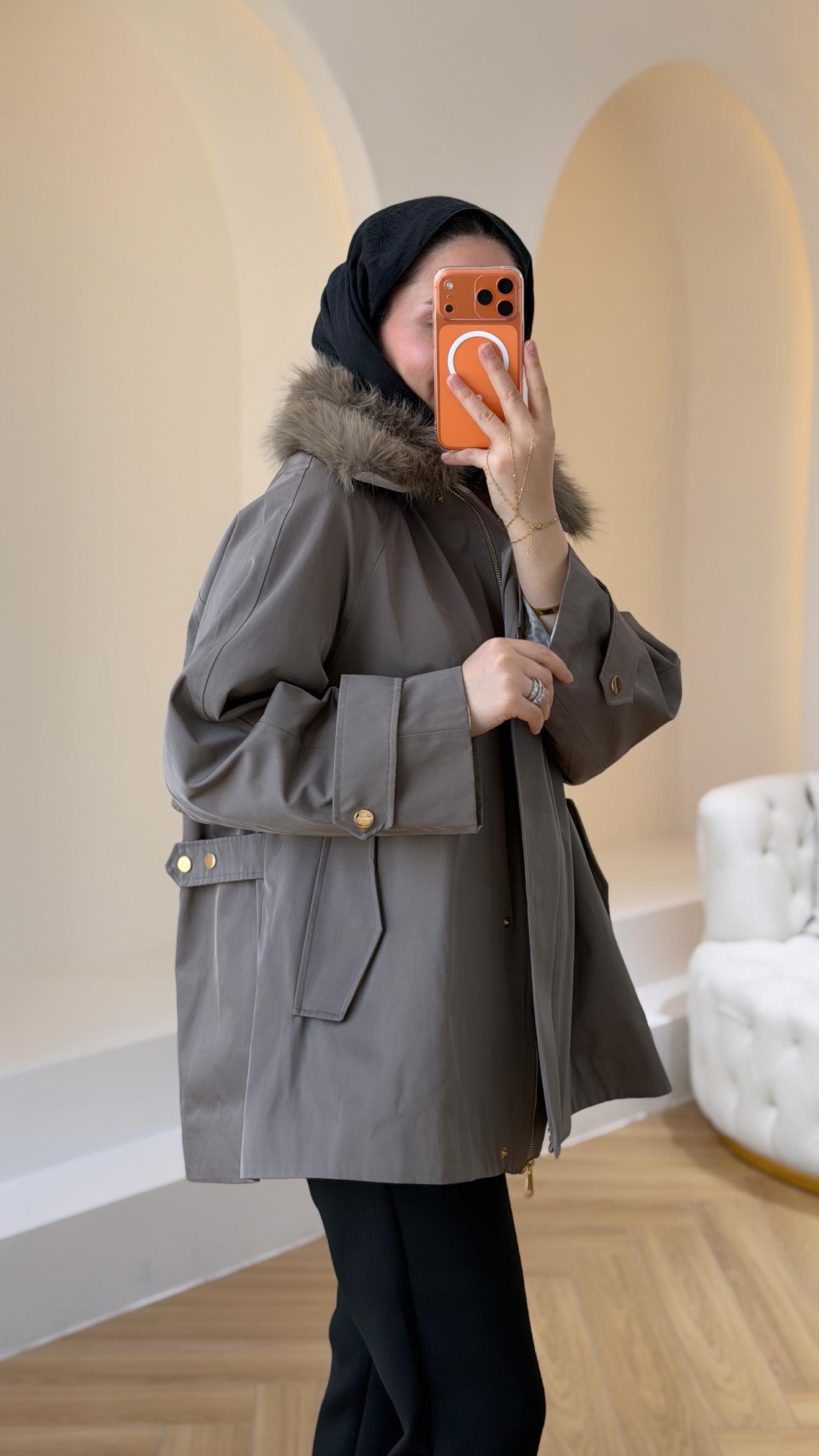 KÜRKLÜ PARKA VİZON 