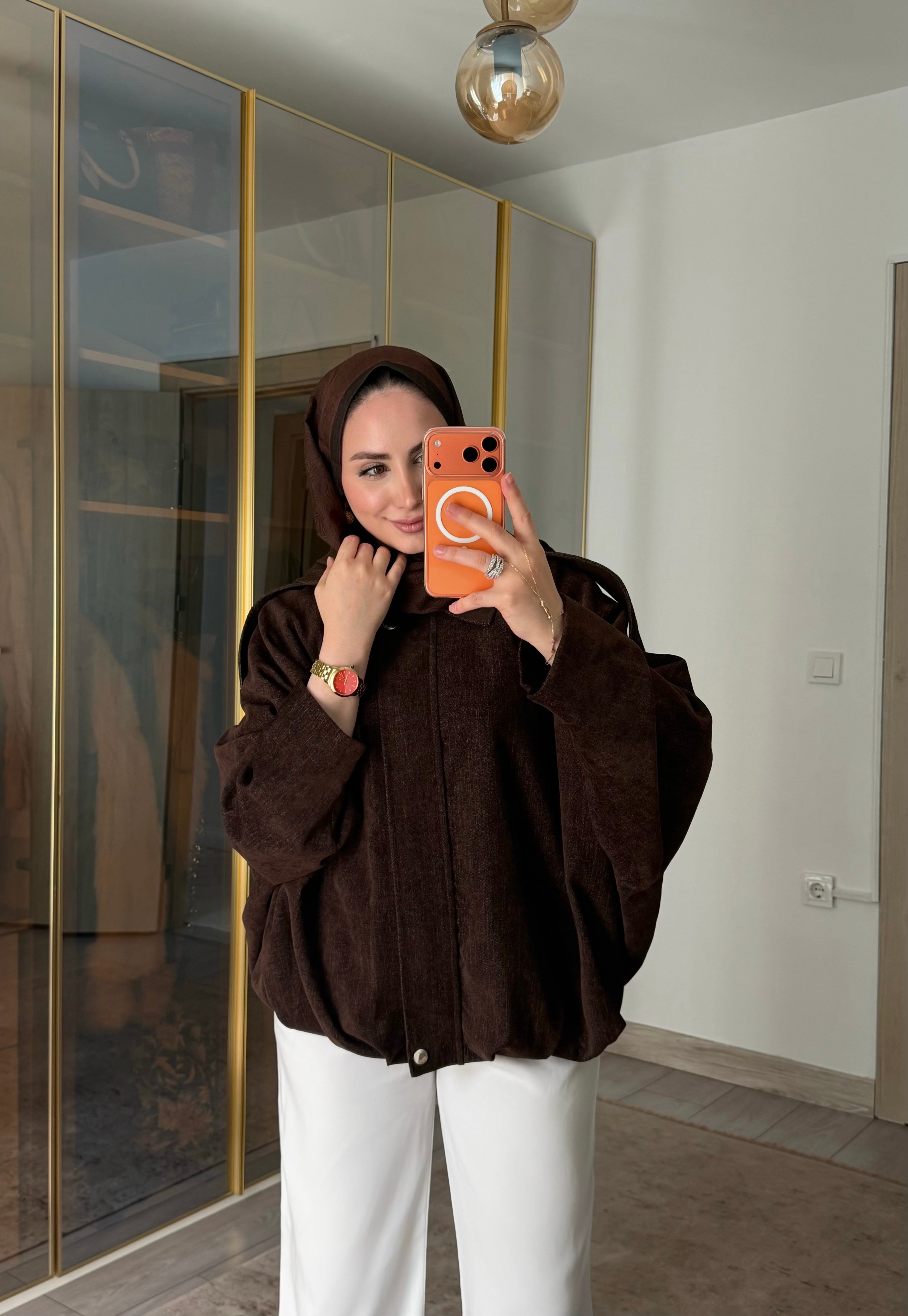 LİRAY BOMBER CEKET ACI KAHVE
