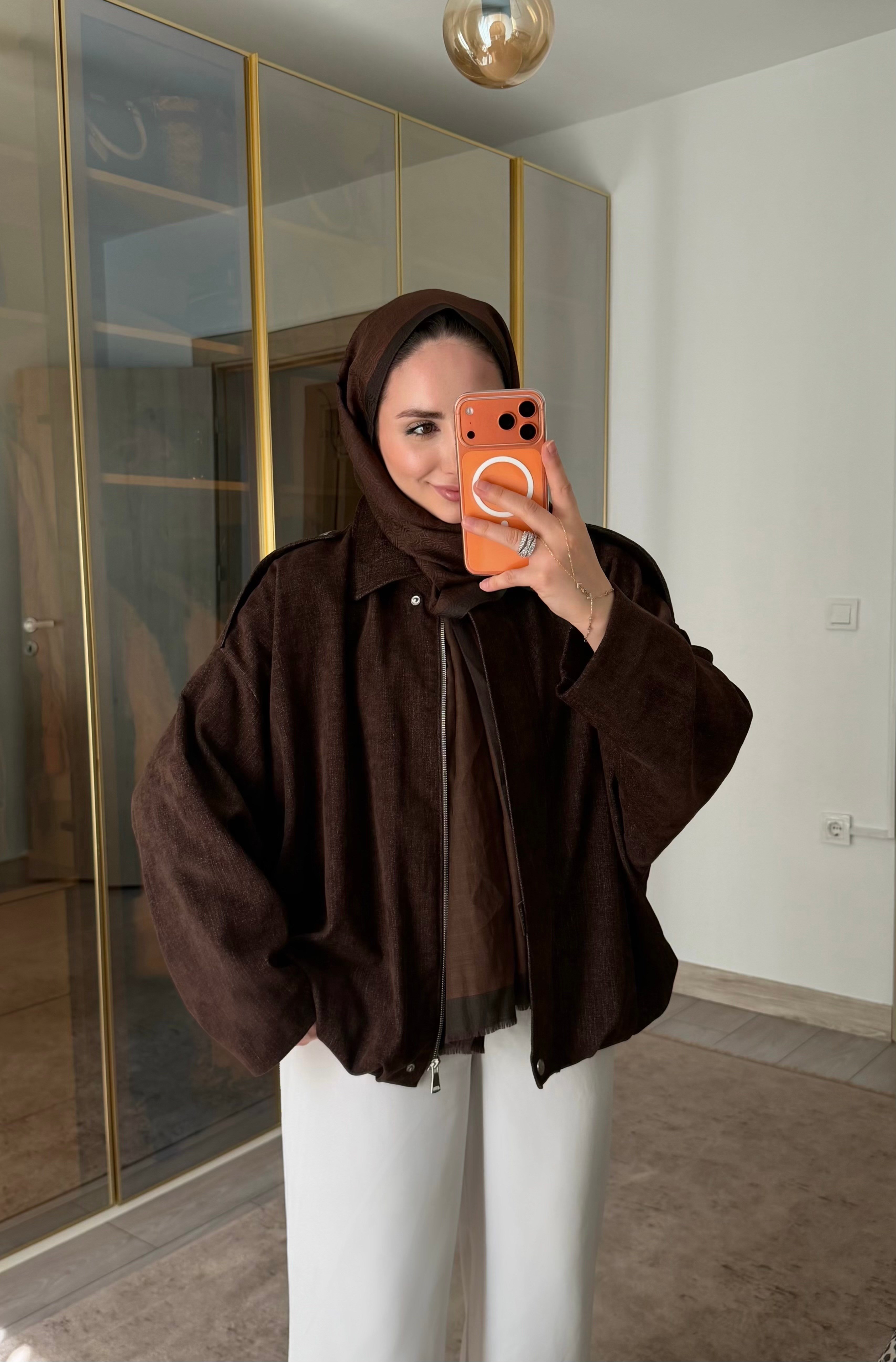 LİRAY BOMBER CEKET ACI KAHVE