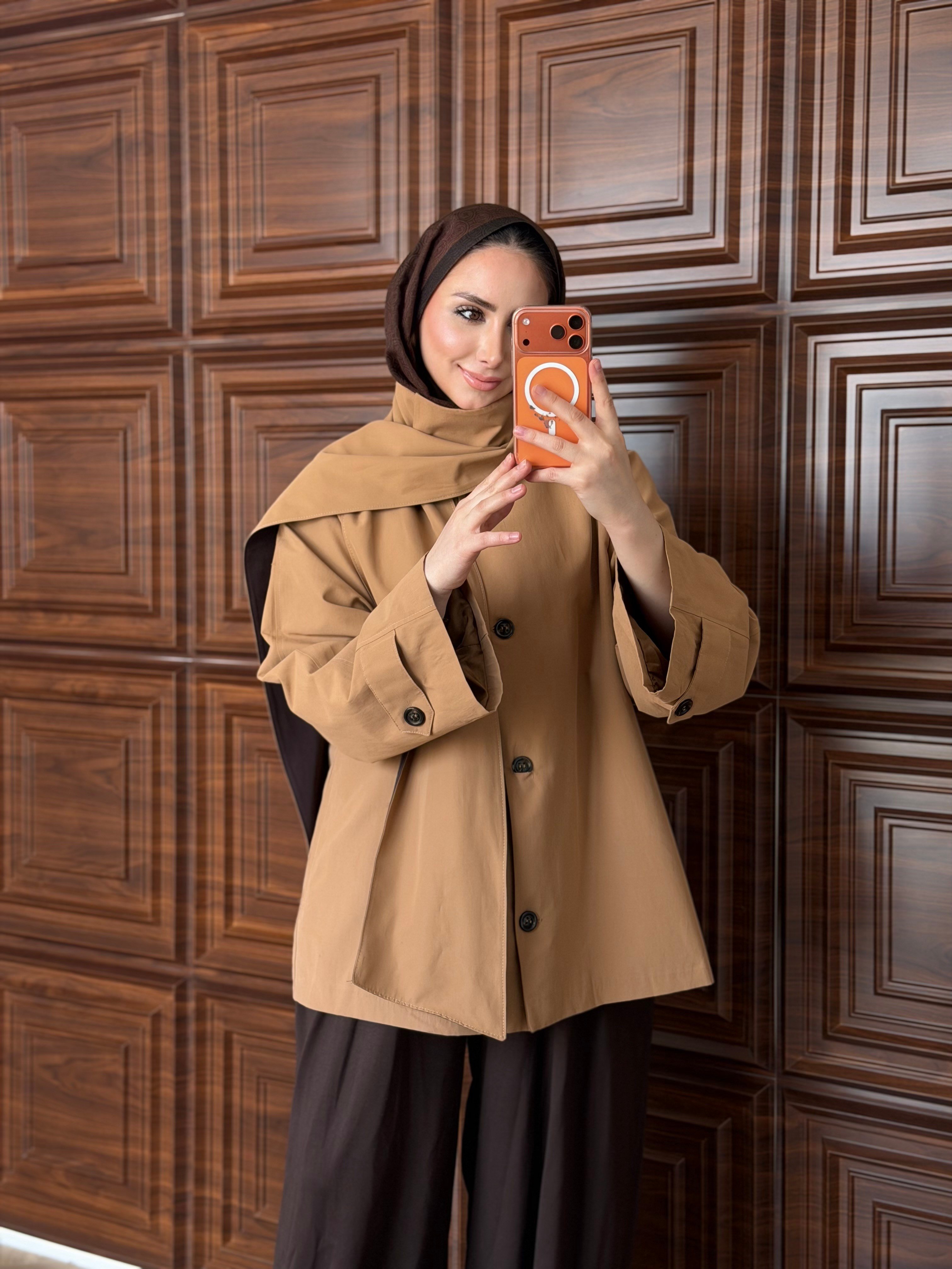 M.DUTTI MODEL FULAR DETAYLI TRENÇ CAMEL
