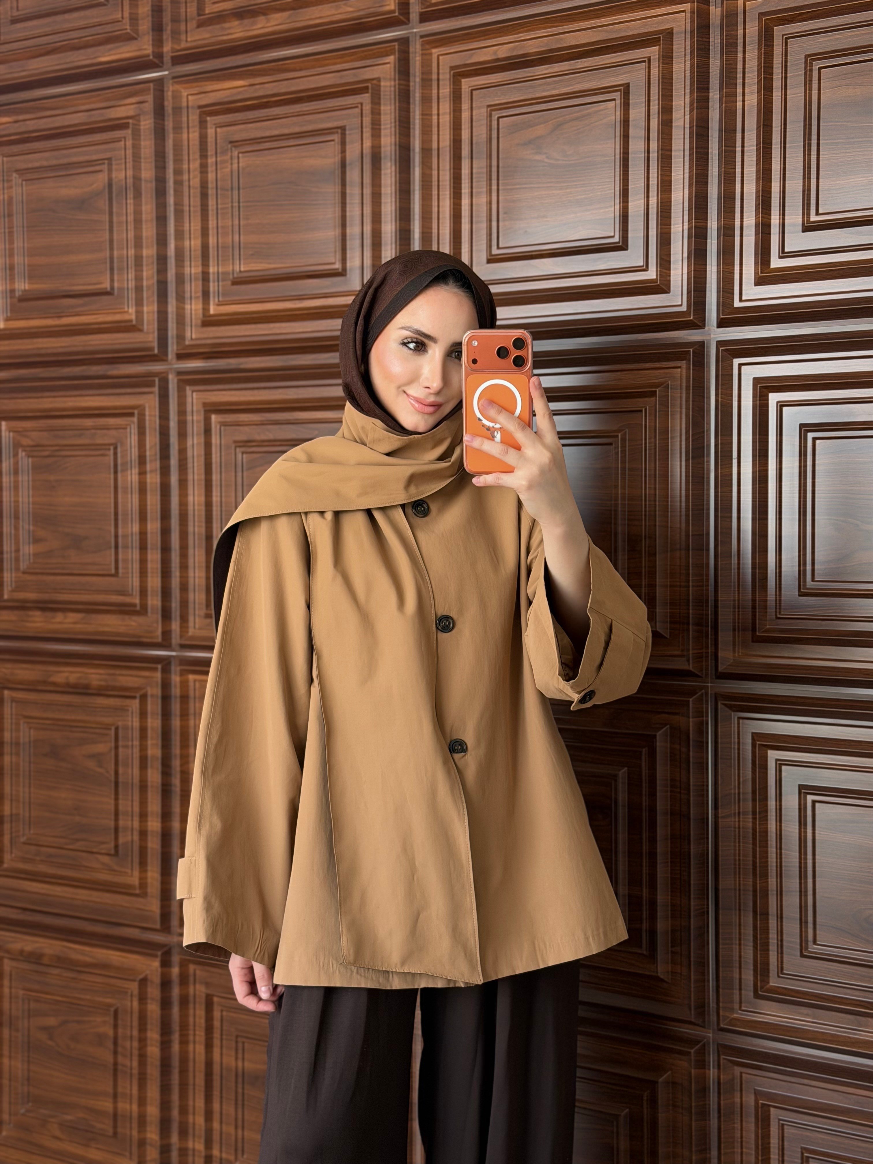 M.DUTTI MODEL FULAR DETAYLI TRENÇ CAMEL