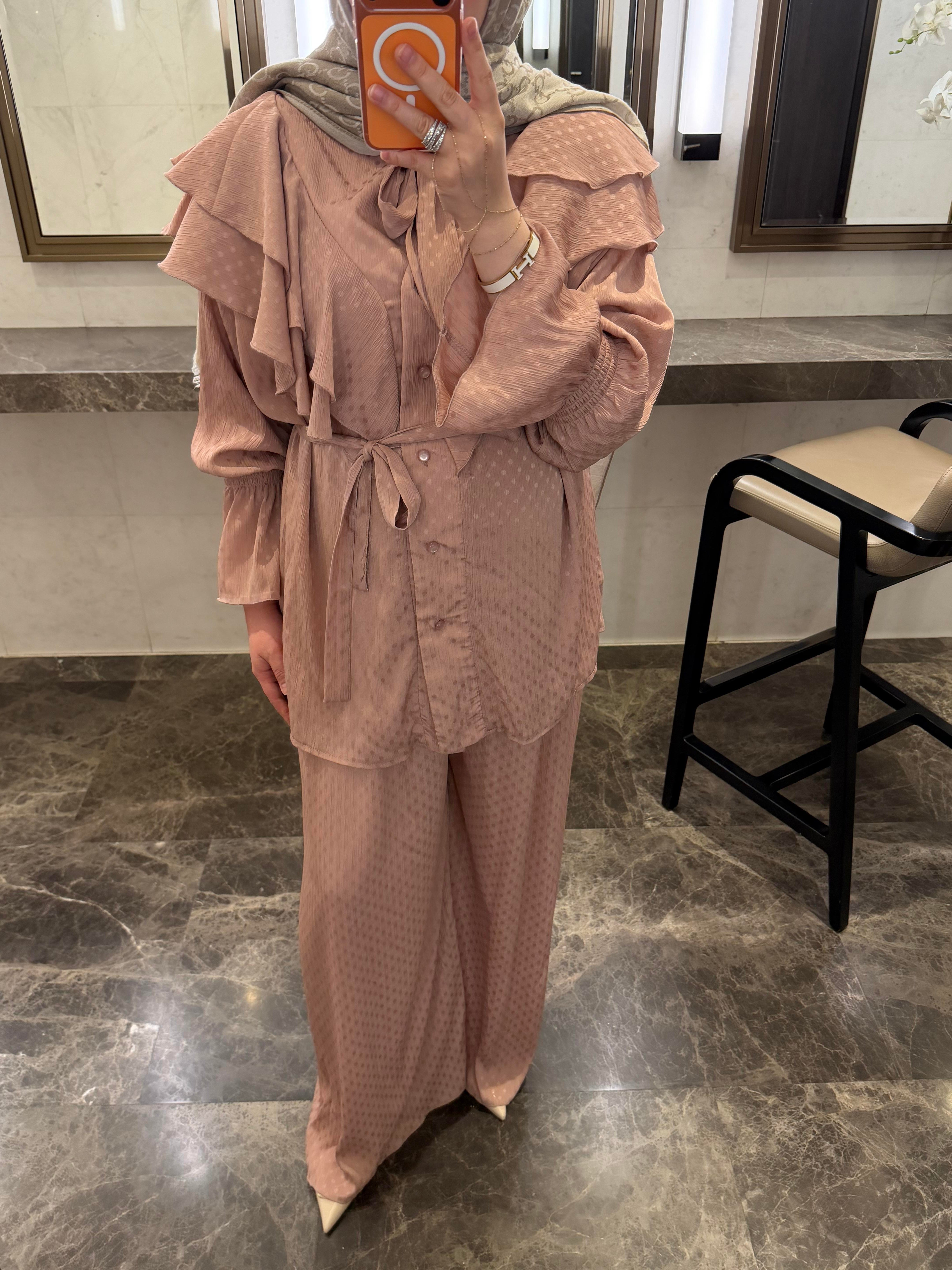 MİNA İKİLİ TAKIM PUDRA PEMBE 
