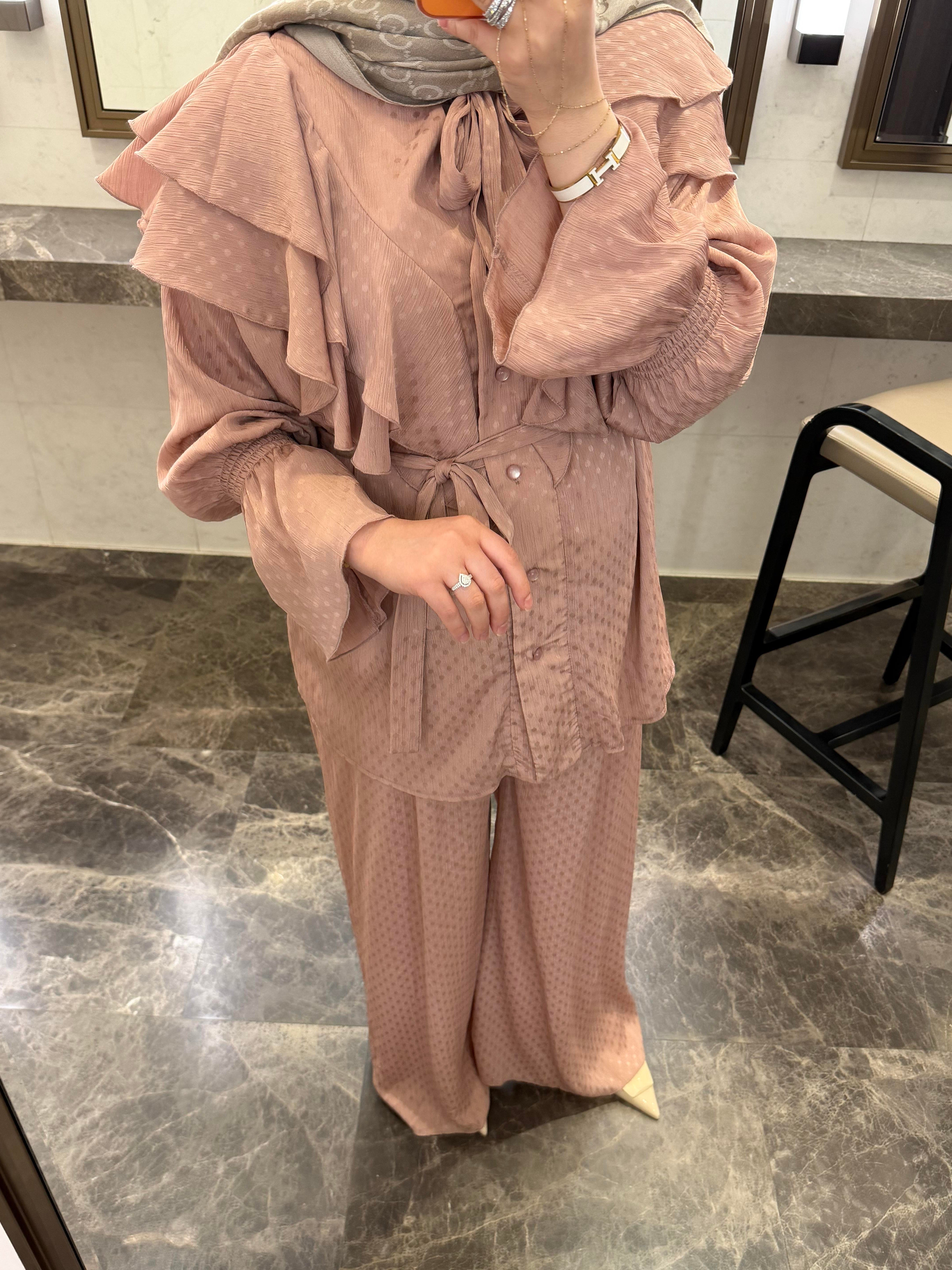 MİNA İKİLİ TAKIM PUDRA PEMBE 