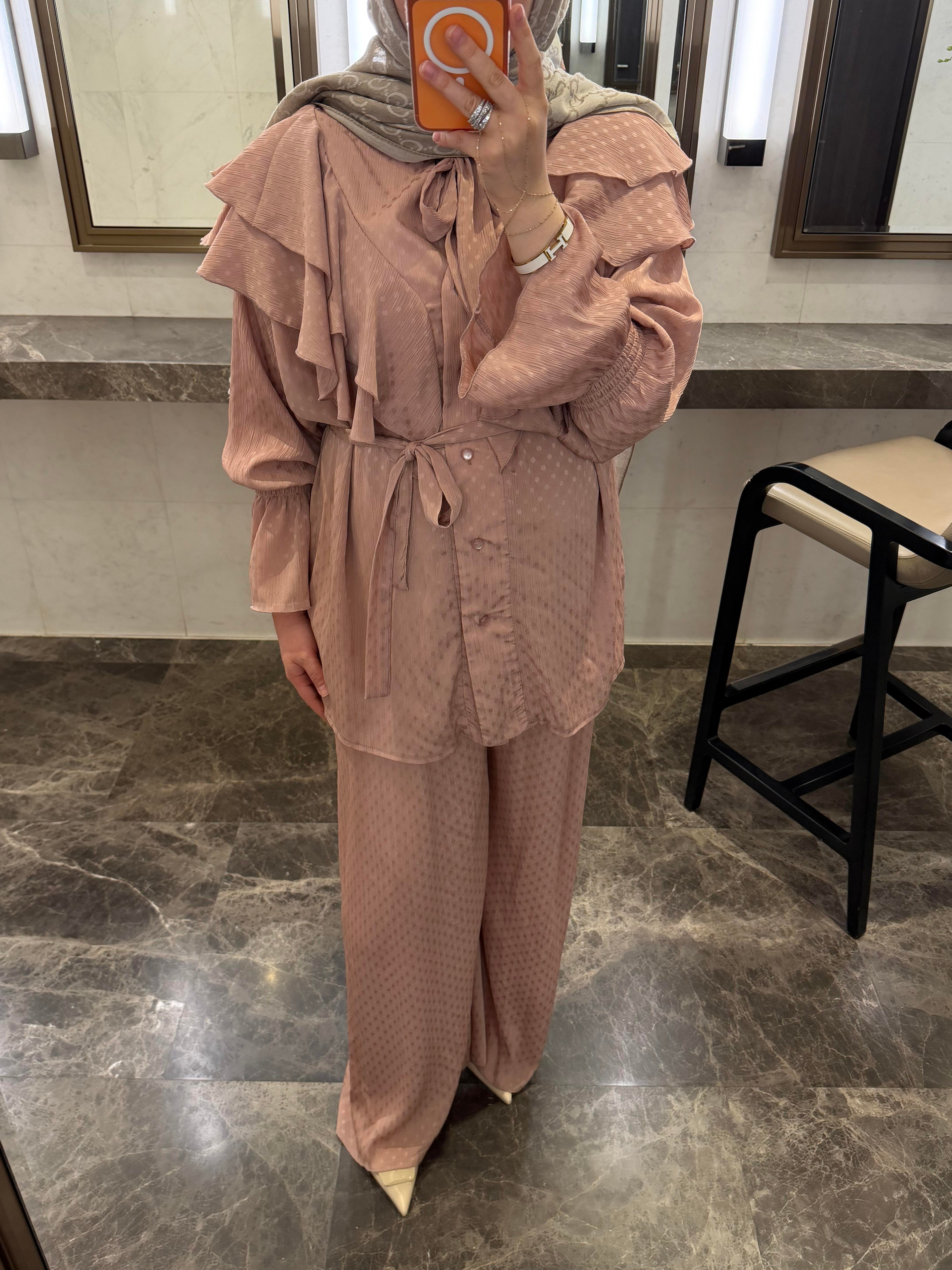 MİNA İKİLİ TAKIM PUDRA PEMBE 