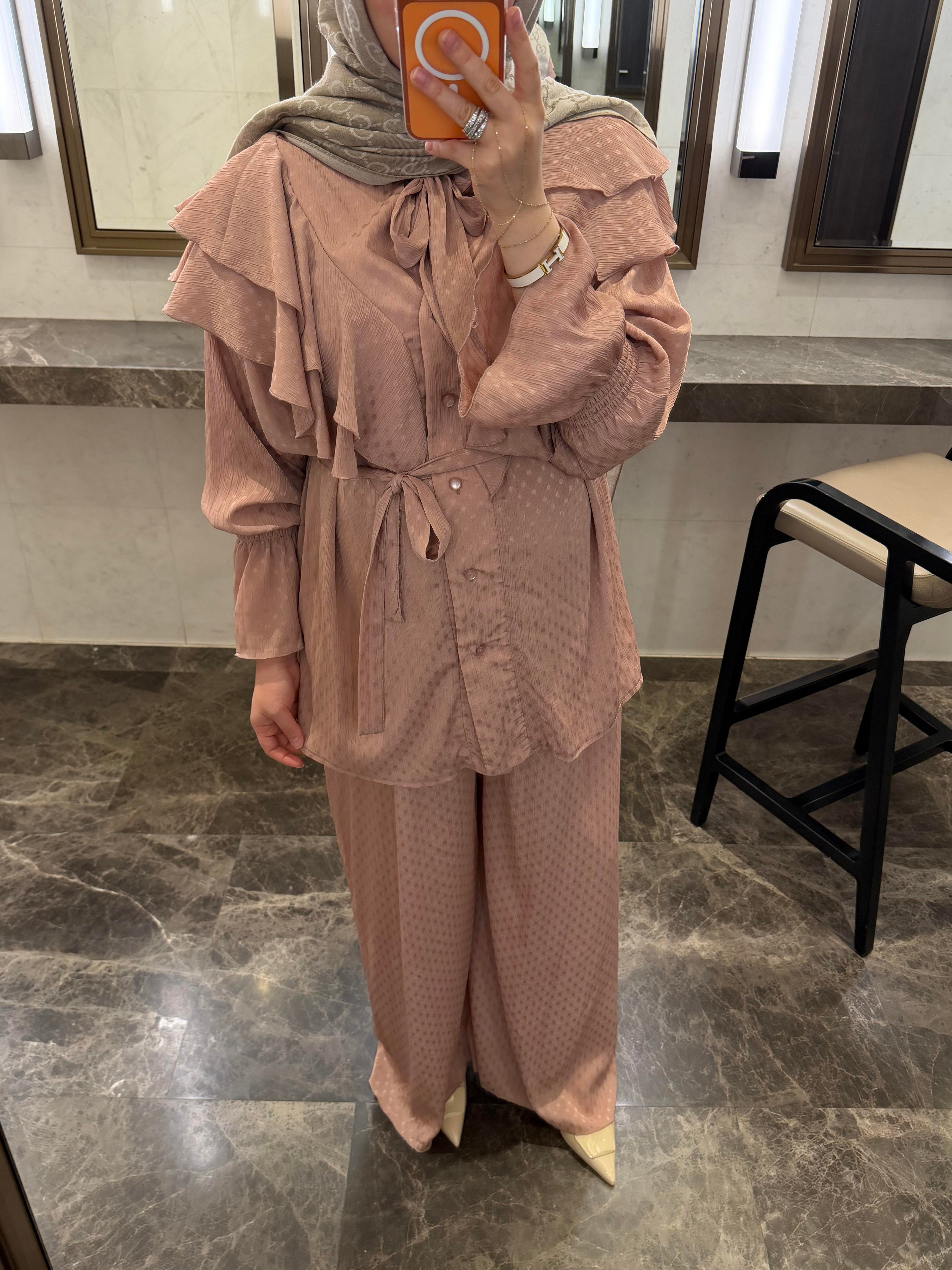 MİNA İKİLİ TAKIM PUDRA PEMBE 