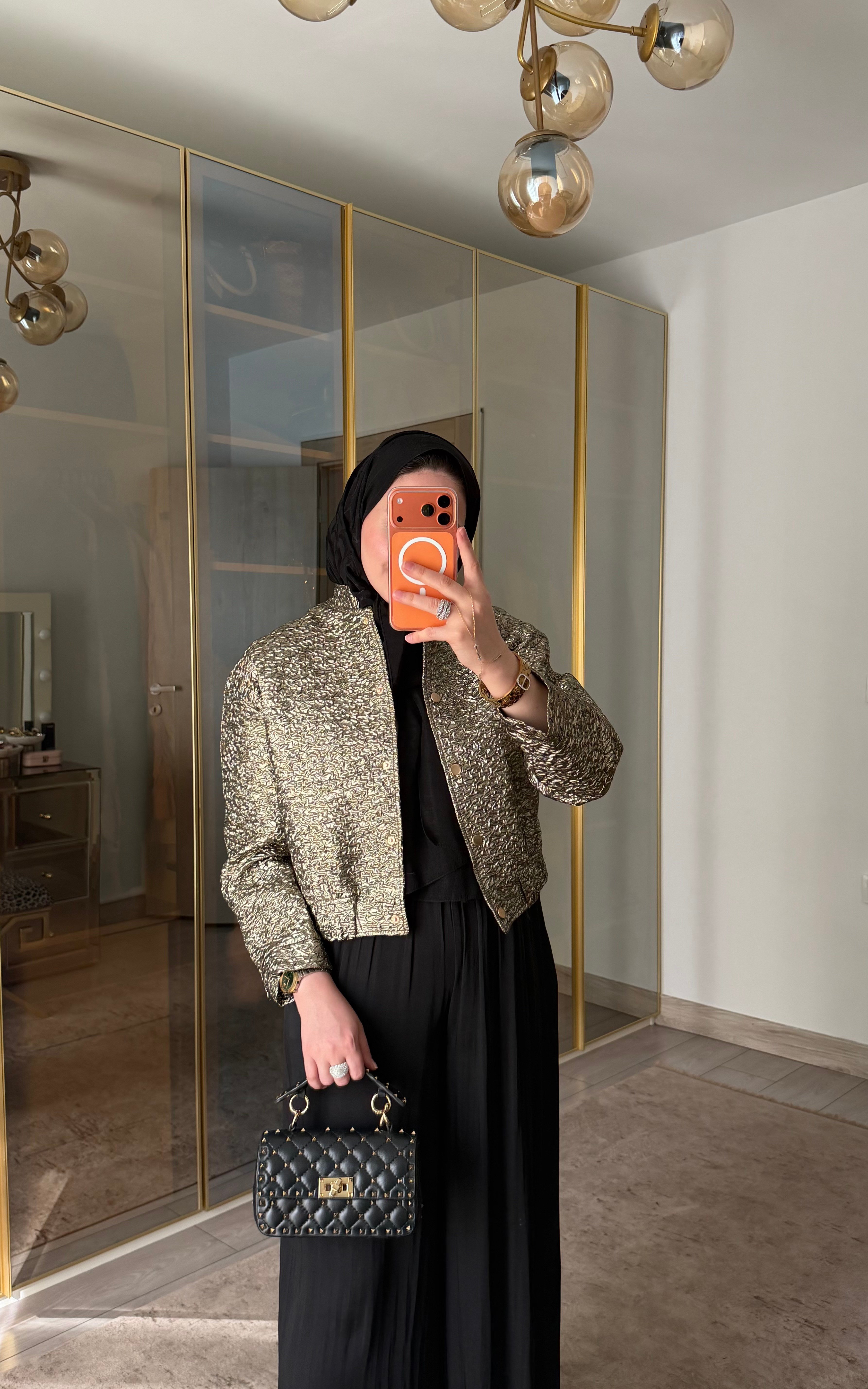 MİNİ GOLD BOMBER CEKET 