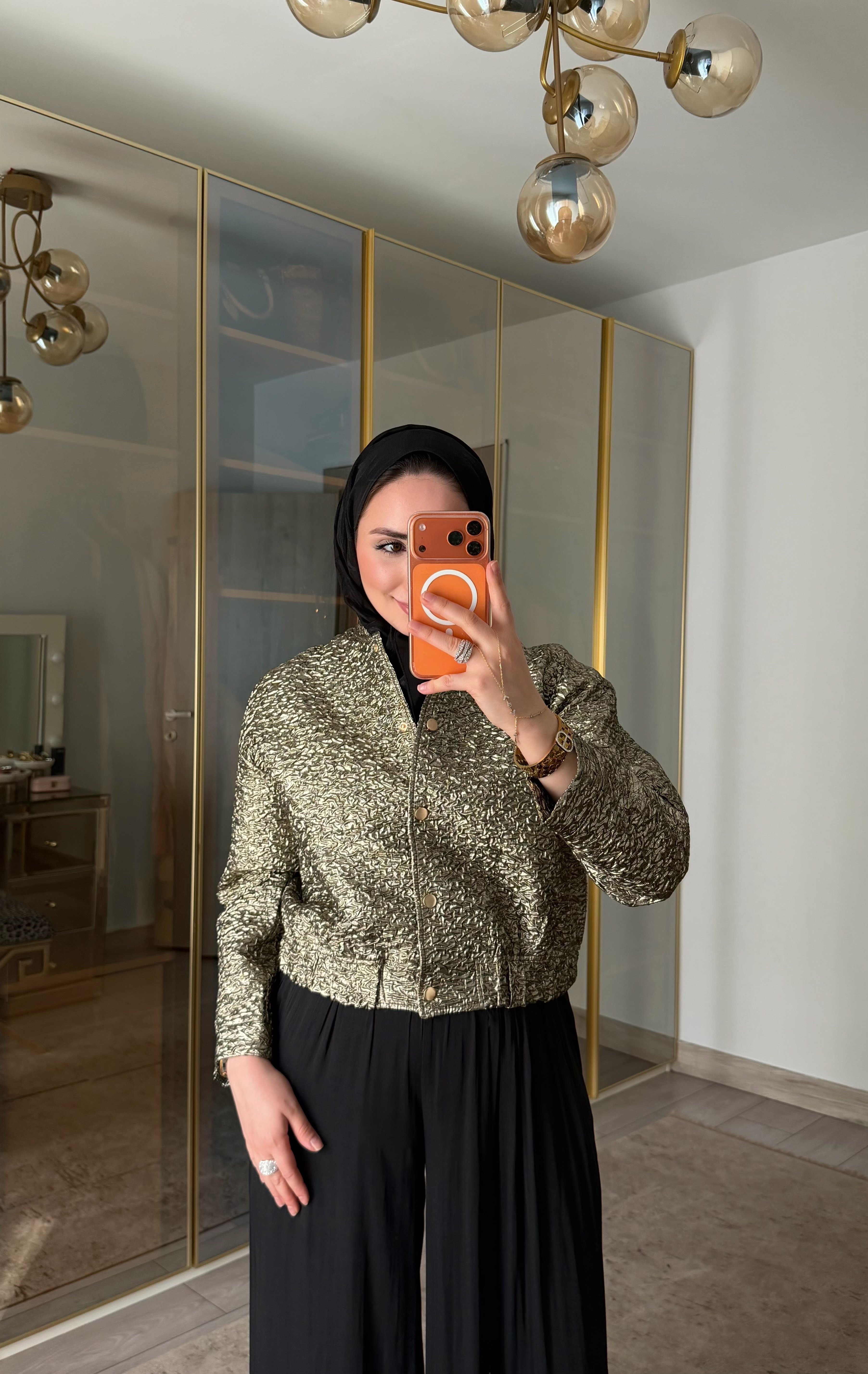 MİNİ GOLD BOMBER CEKET 