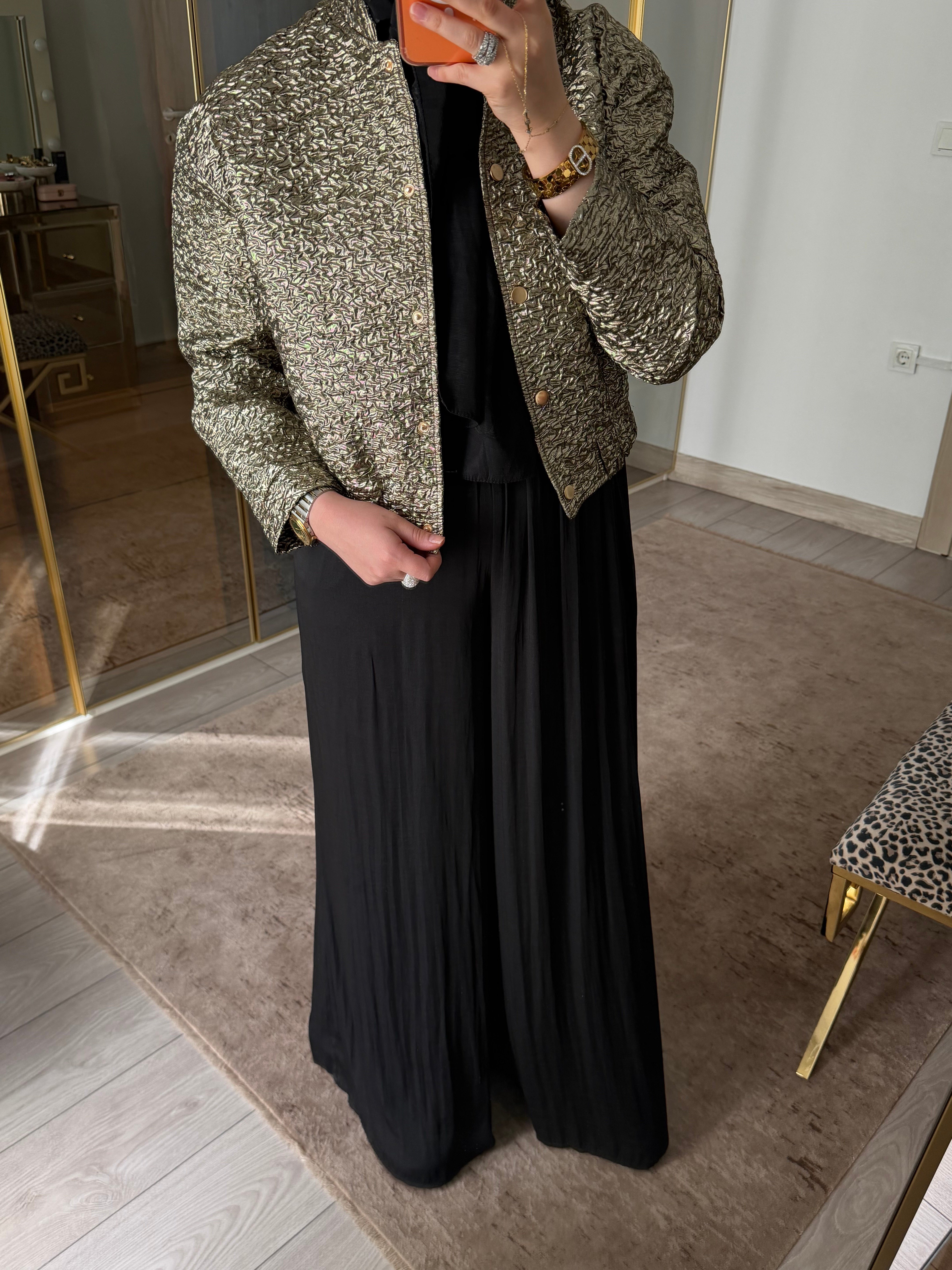 MİNİ GOLD BOMBER CEKET 