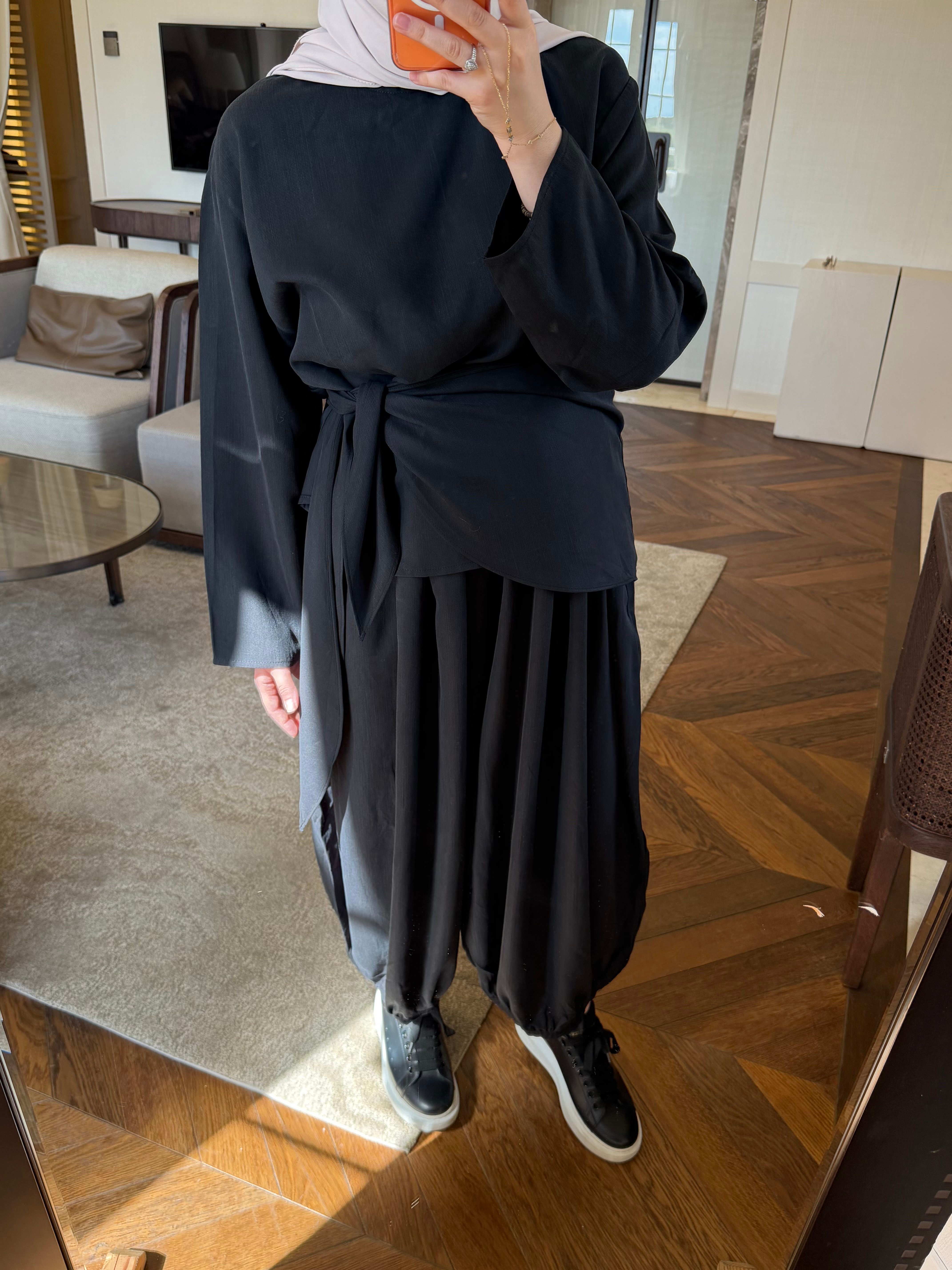 OYS. ÇİFT KULLANIMLI KUŞAKLI TAKIM SİYAH