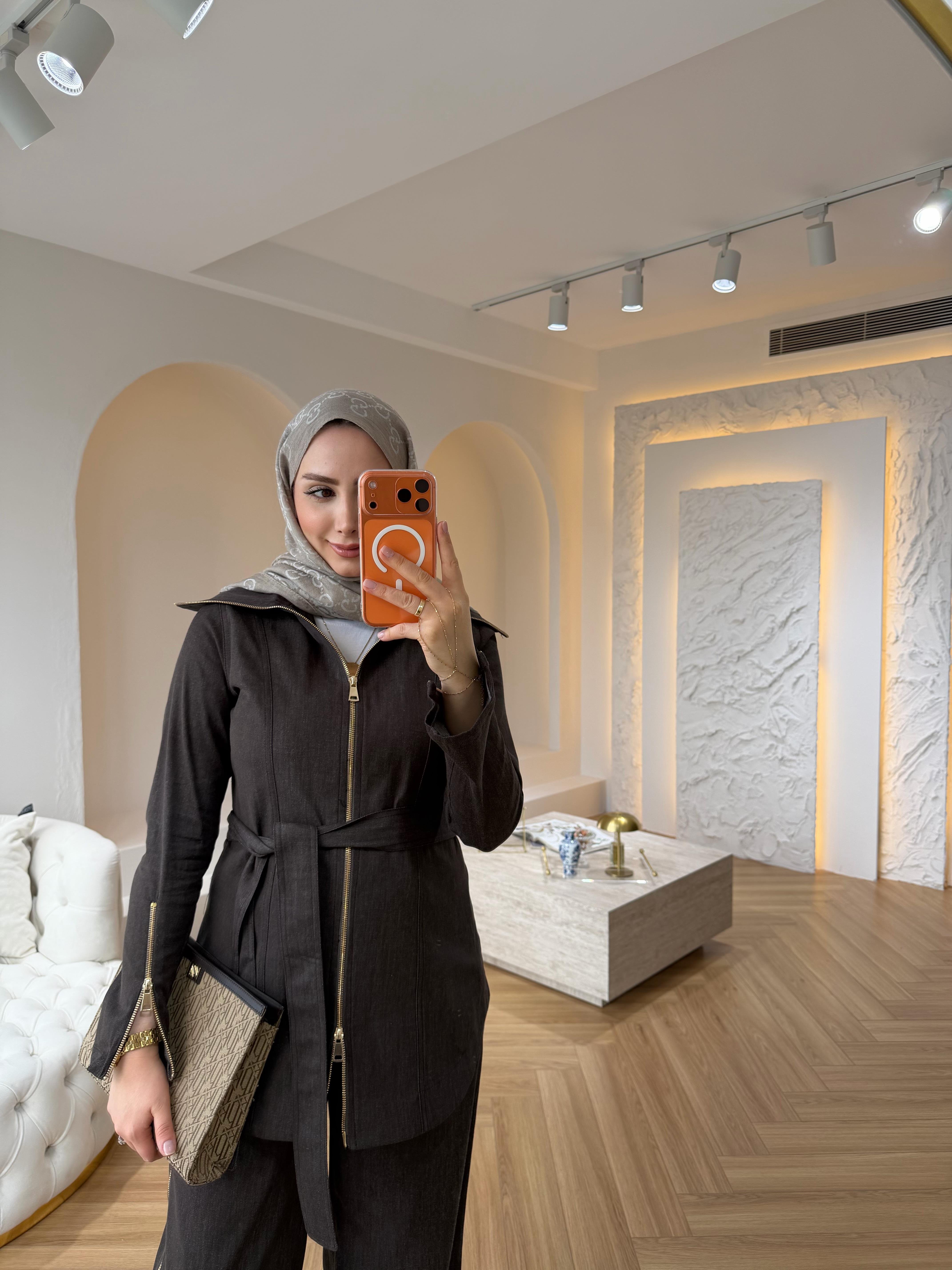 PENNY FERMUAR DETAYLI DENİM TAKIM 
