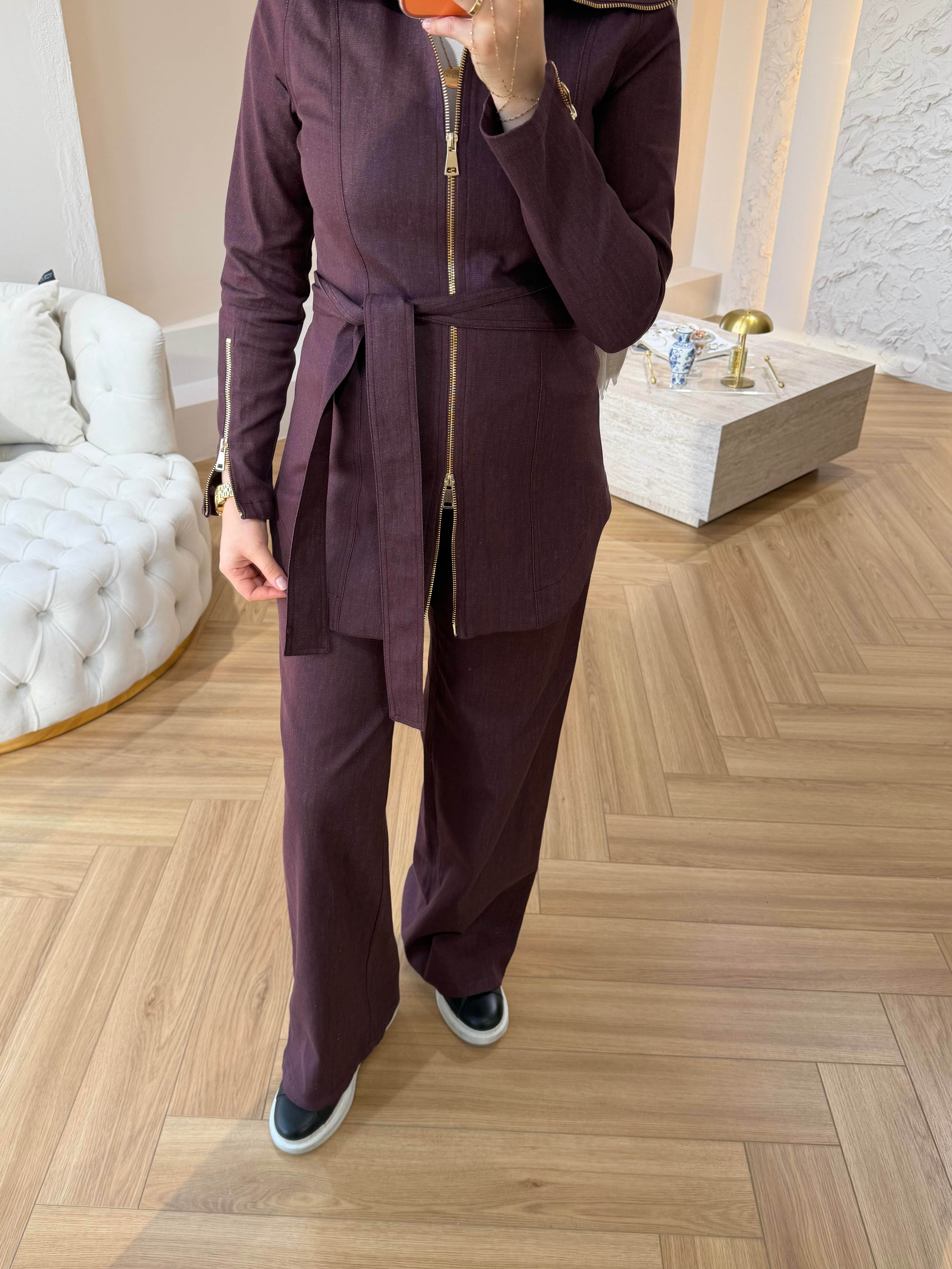 PENNY FERMUAR DETAYLI DENİM TAKIM