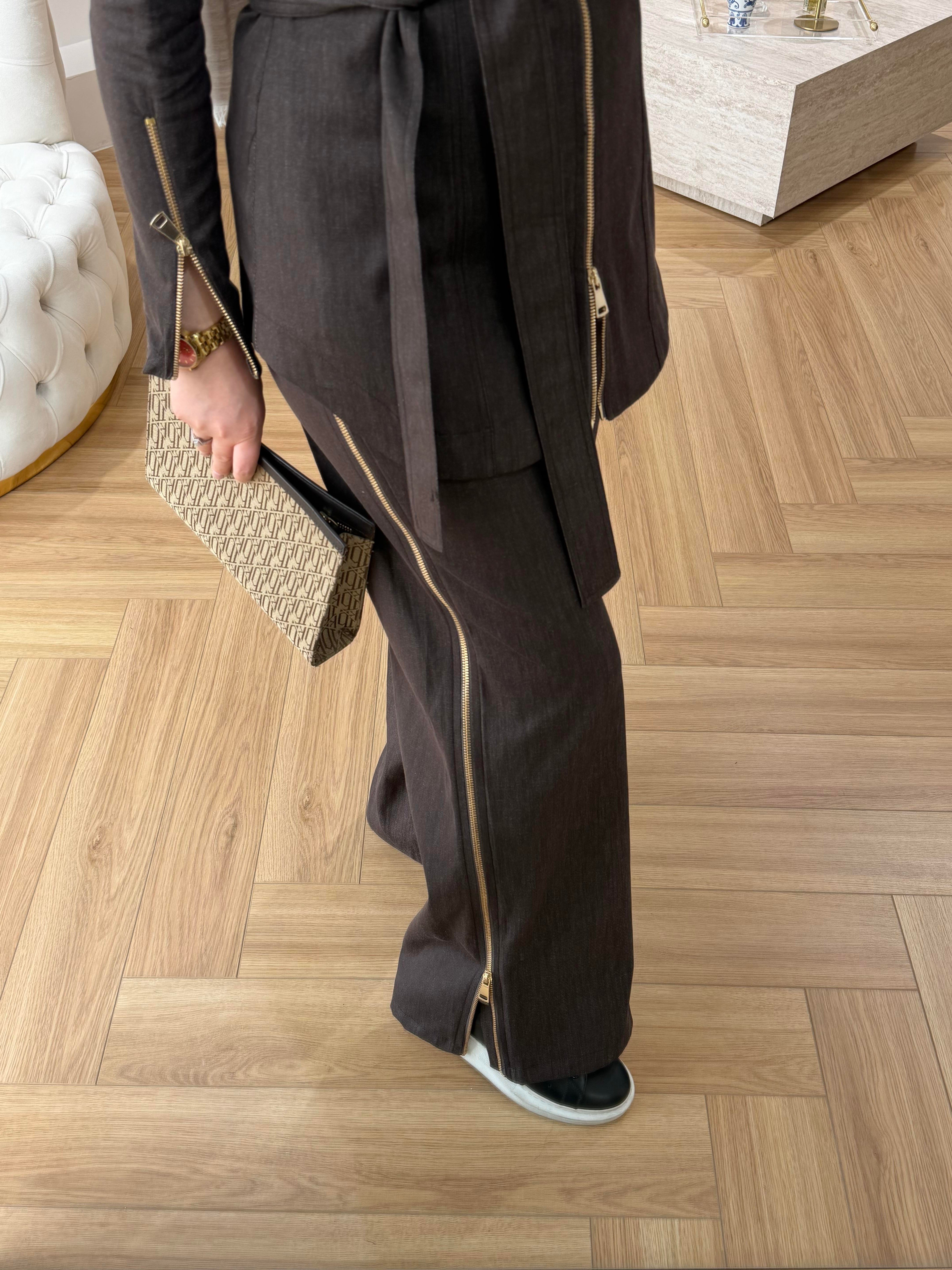 PENNY FERMUAR DETAYLI DENİM TAKIM 