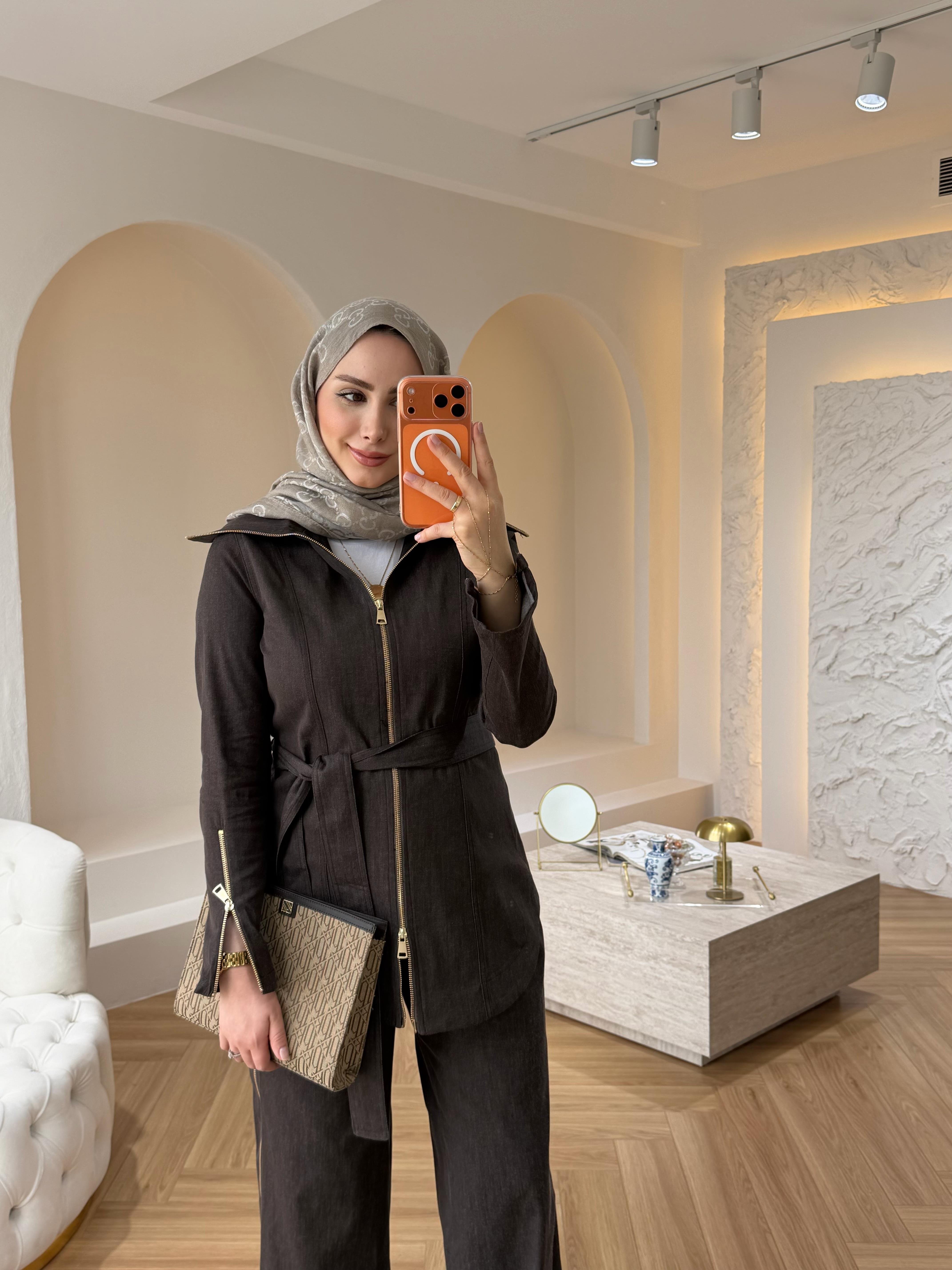 PENNY FERMUAR DETAYLI DENİM TAKIM 