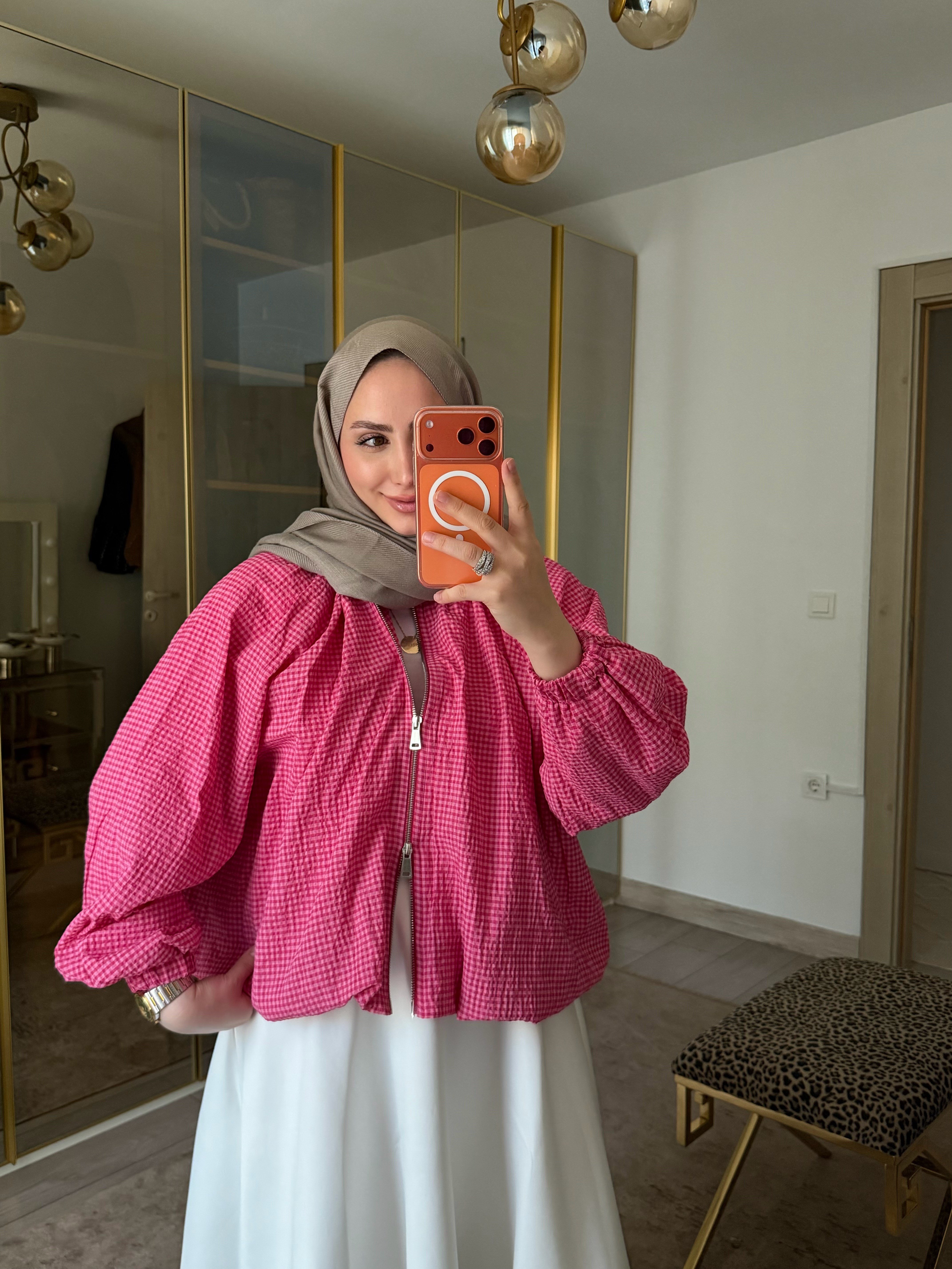 PÖTİKARE BOMBER CEKET PEMBE