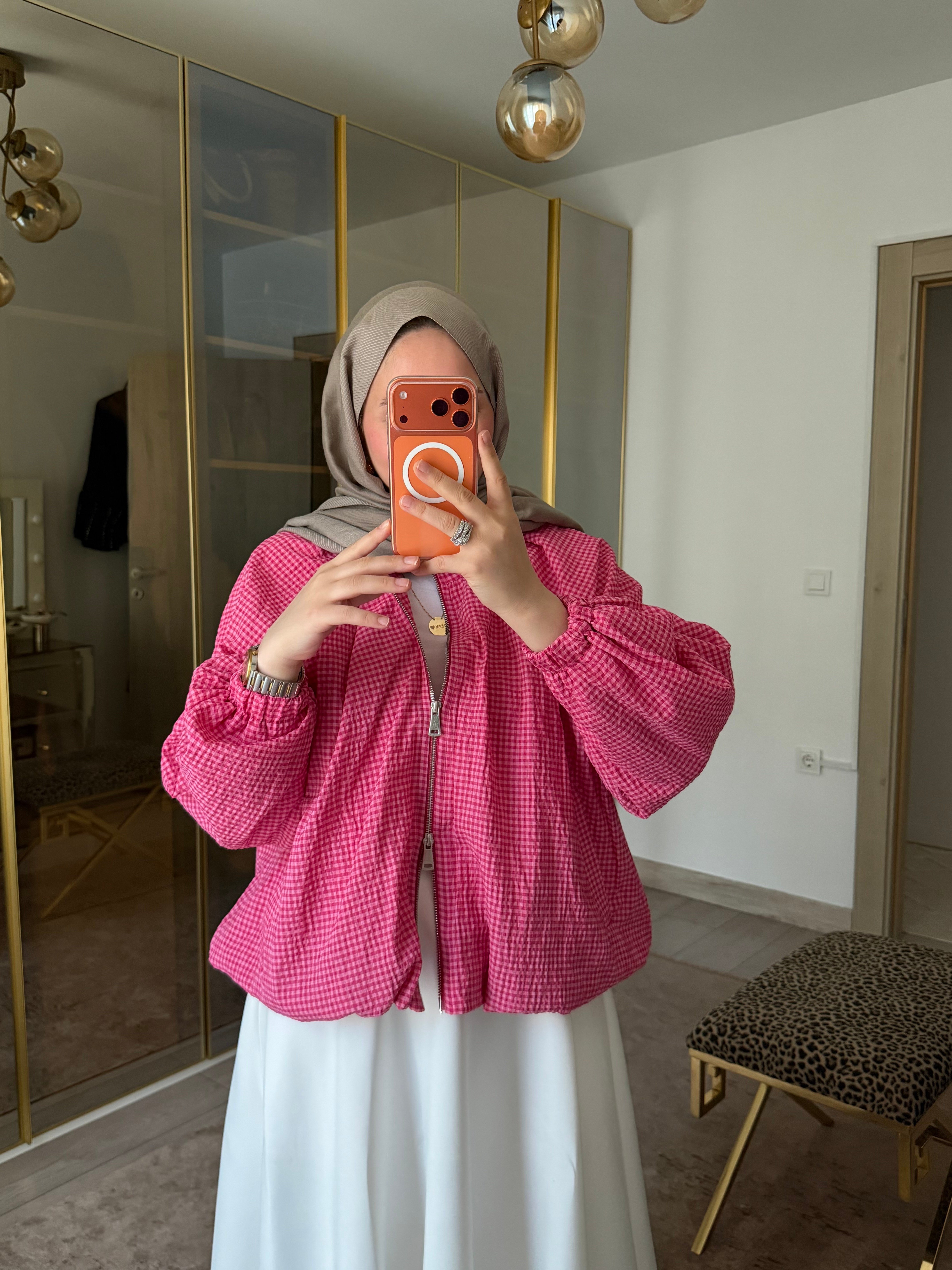 PÖTİKARE BOMBER CEKET PEMBE
