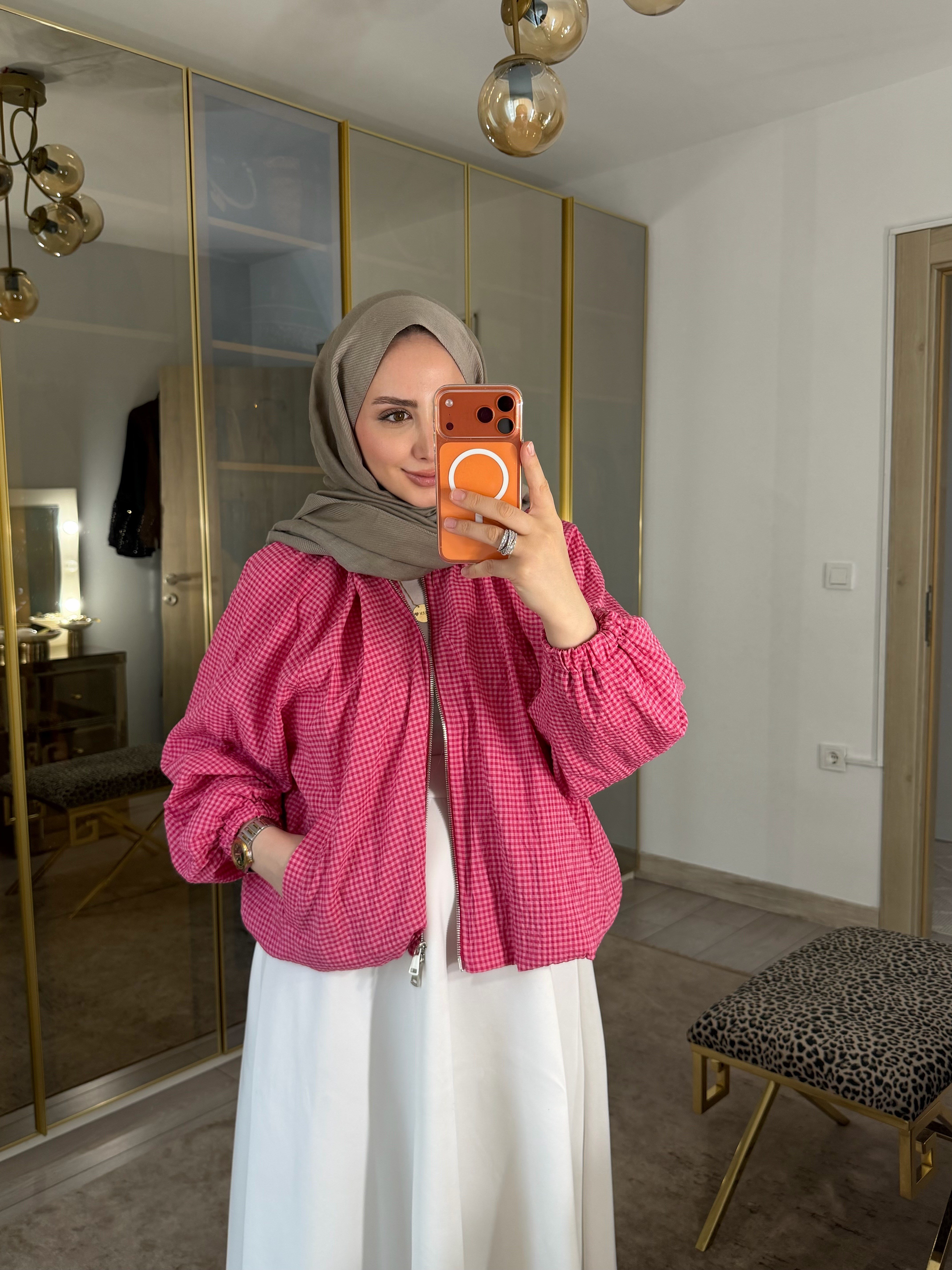 PÖTİKARE BOMBER CEKET PEMBE
