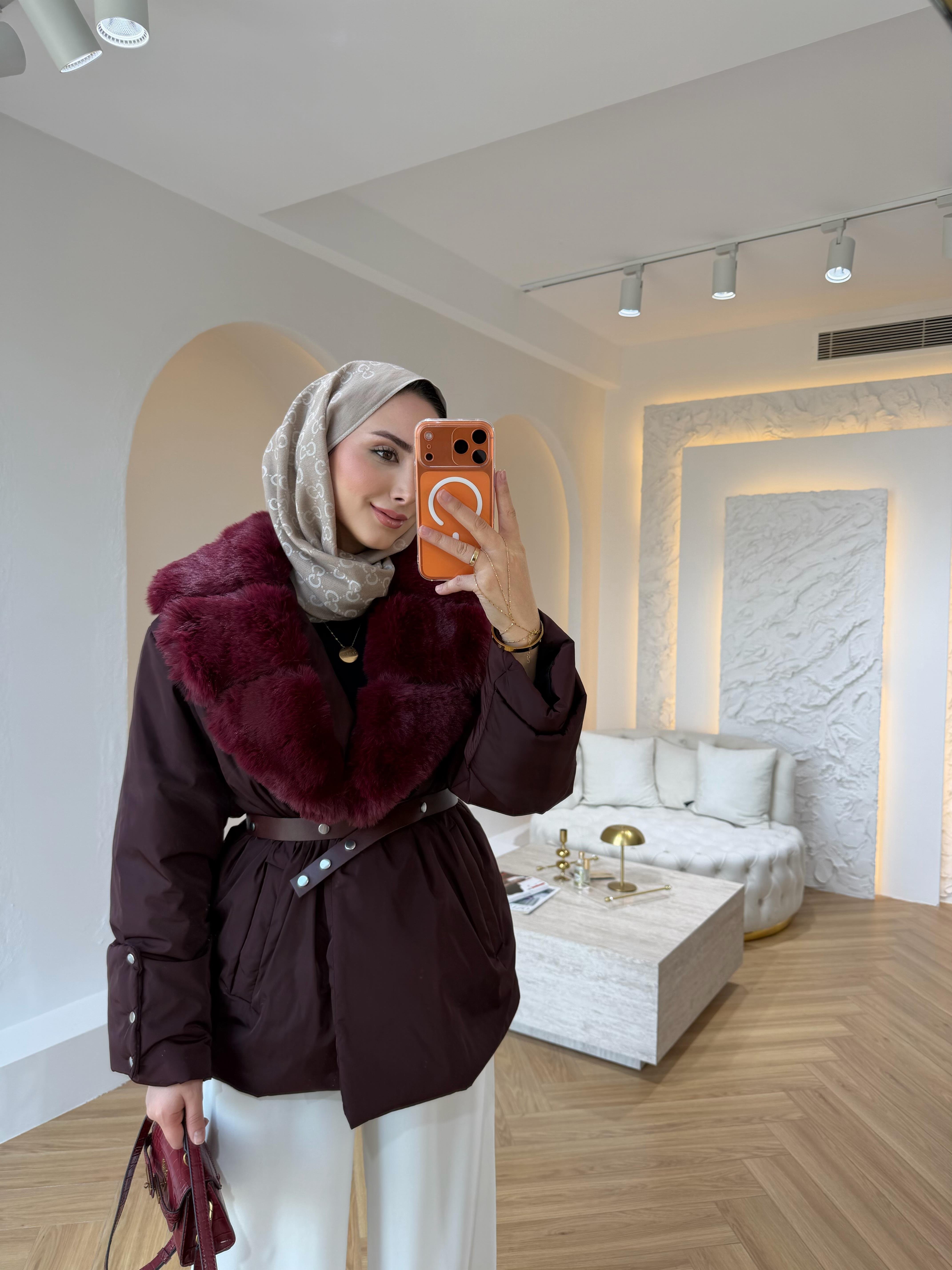 PREMIUM DORA ŞİŞME MONT BORDO  