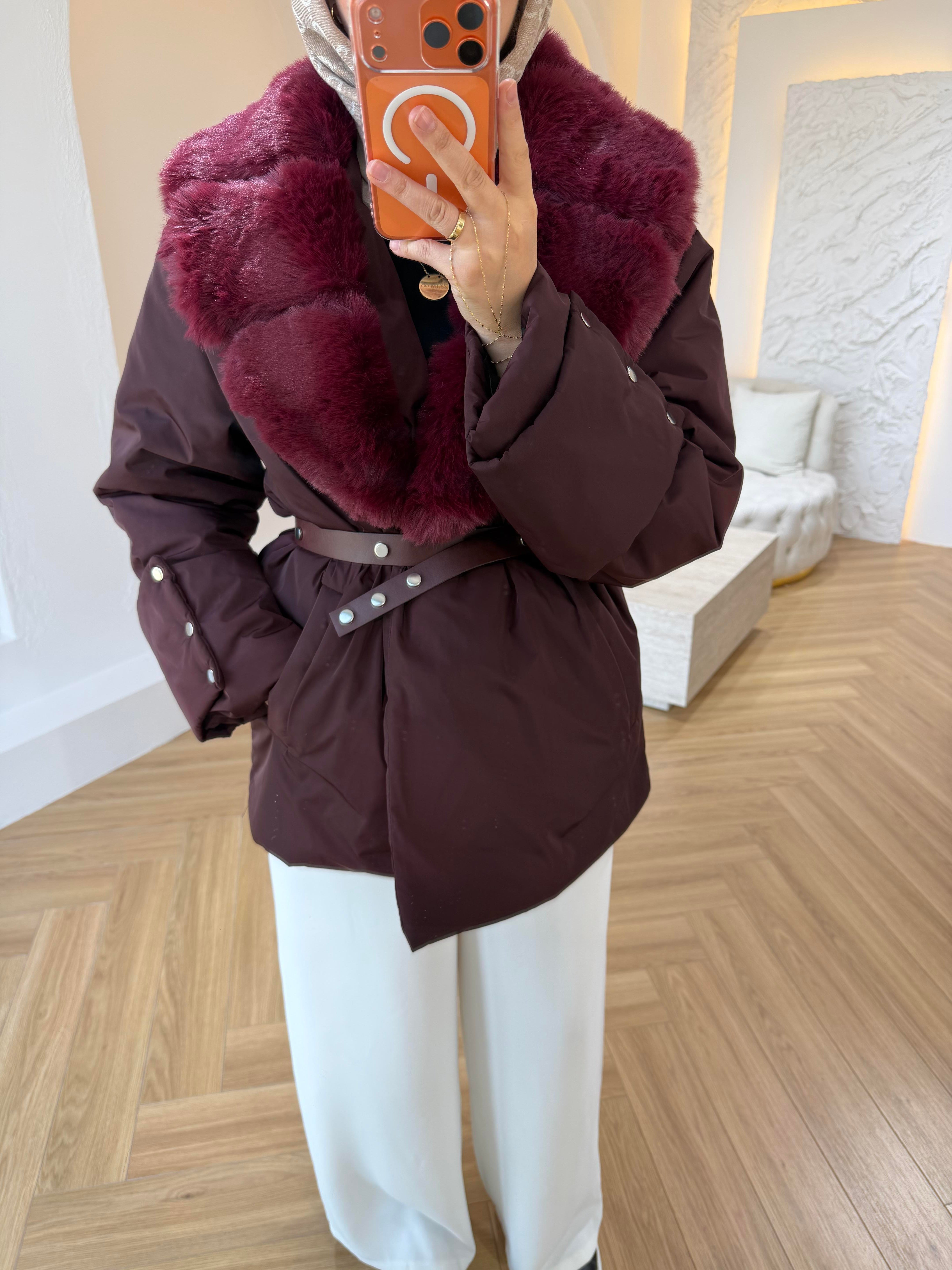 PREMIUM DORA ŞİŞME MONT BORDO  